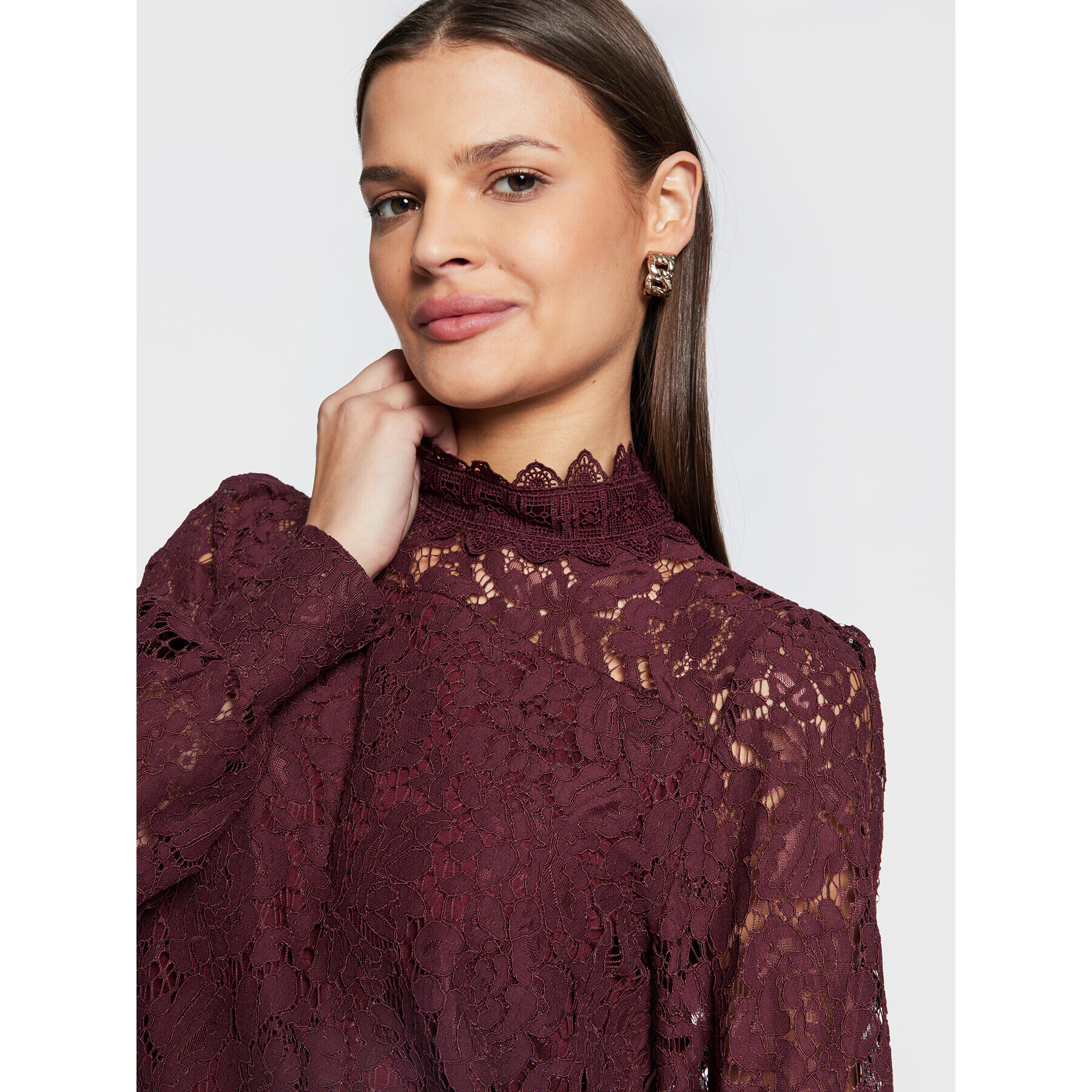 Cream Bluza Puna 10610775 Bordo rdeča Regular Fit - Pepit.si