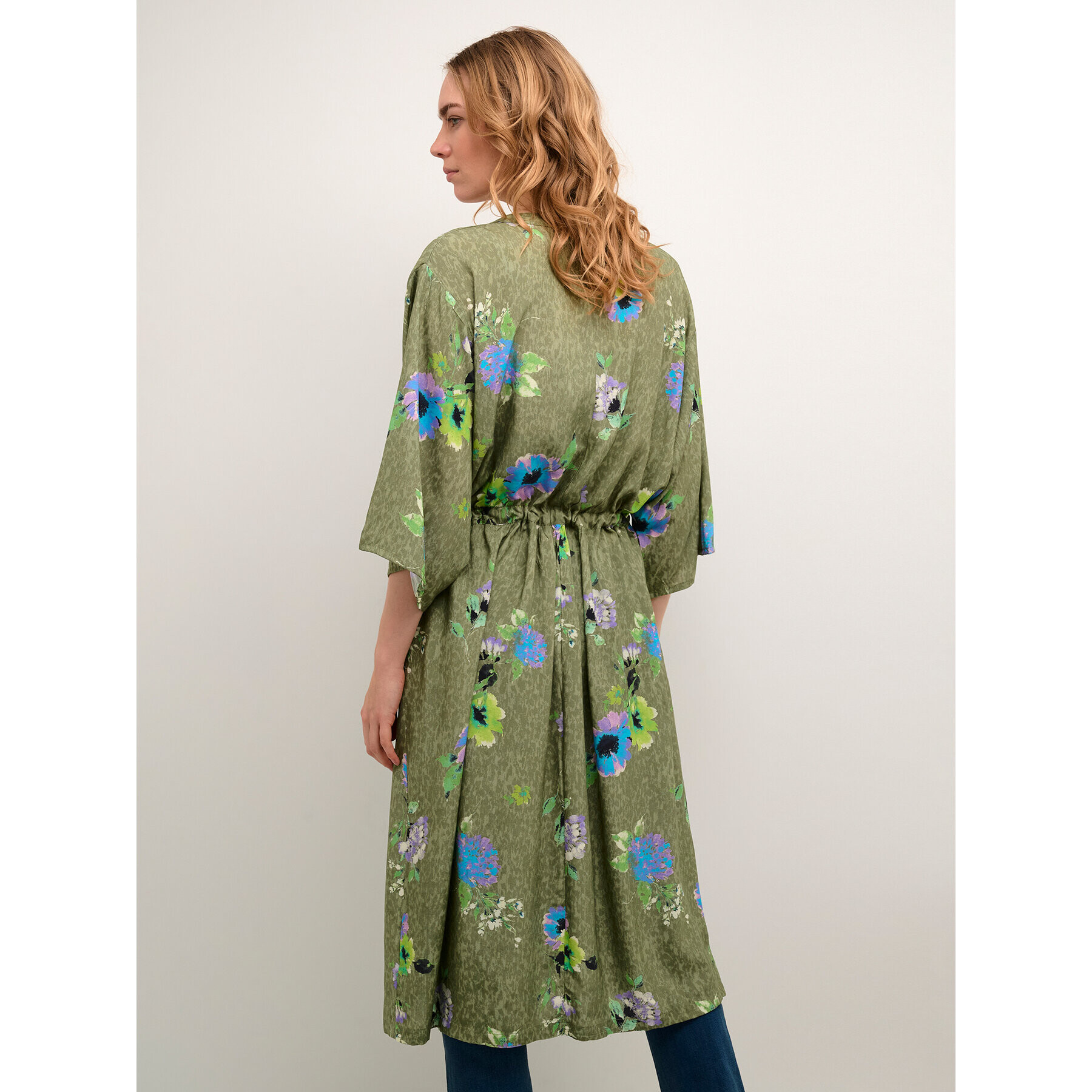 Cream Kimono Bahia 10608185 Zelena Loose Fit - Pepit.si