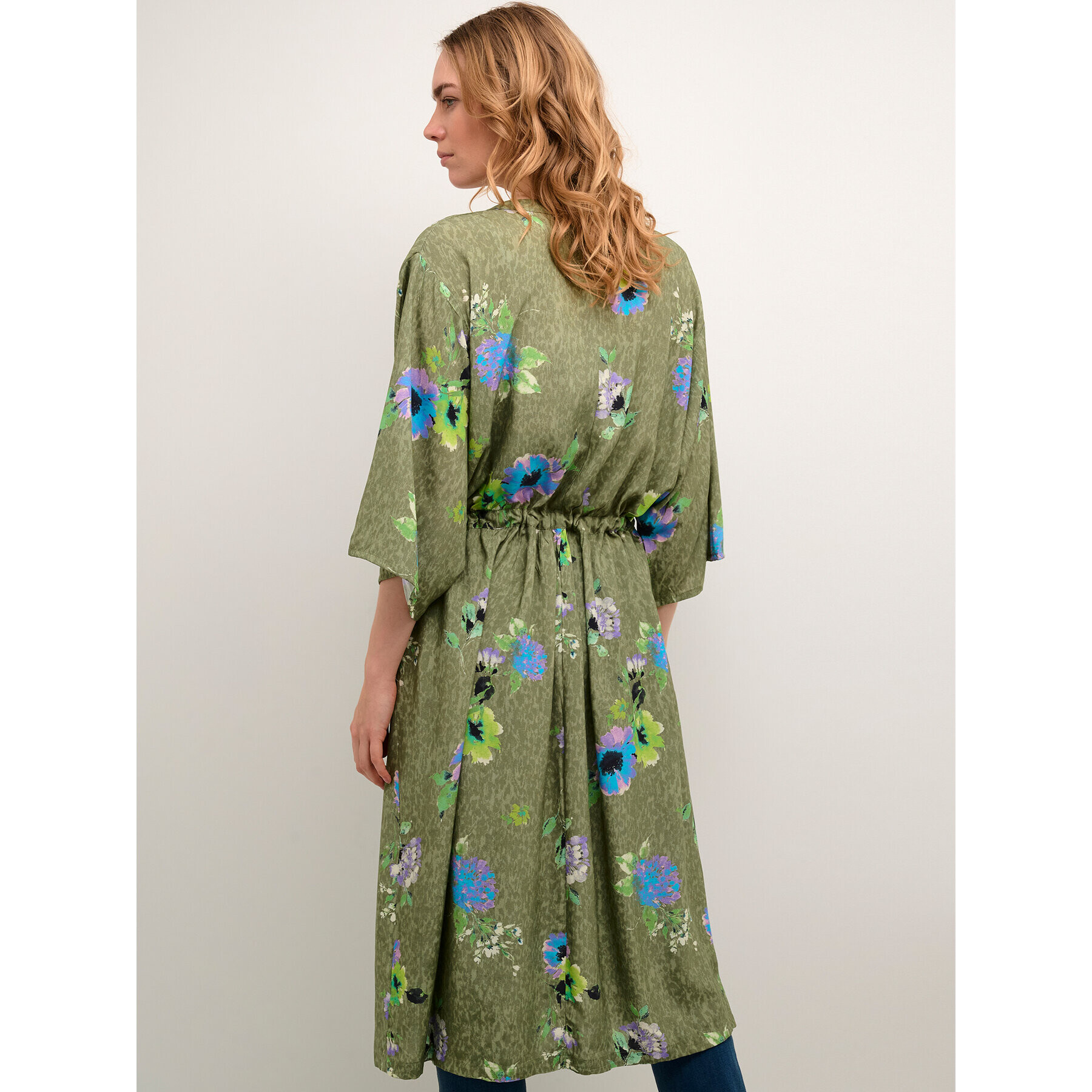 Cream Kimono Bahia 10608185 Zelena Loose Fit - Pepit.si