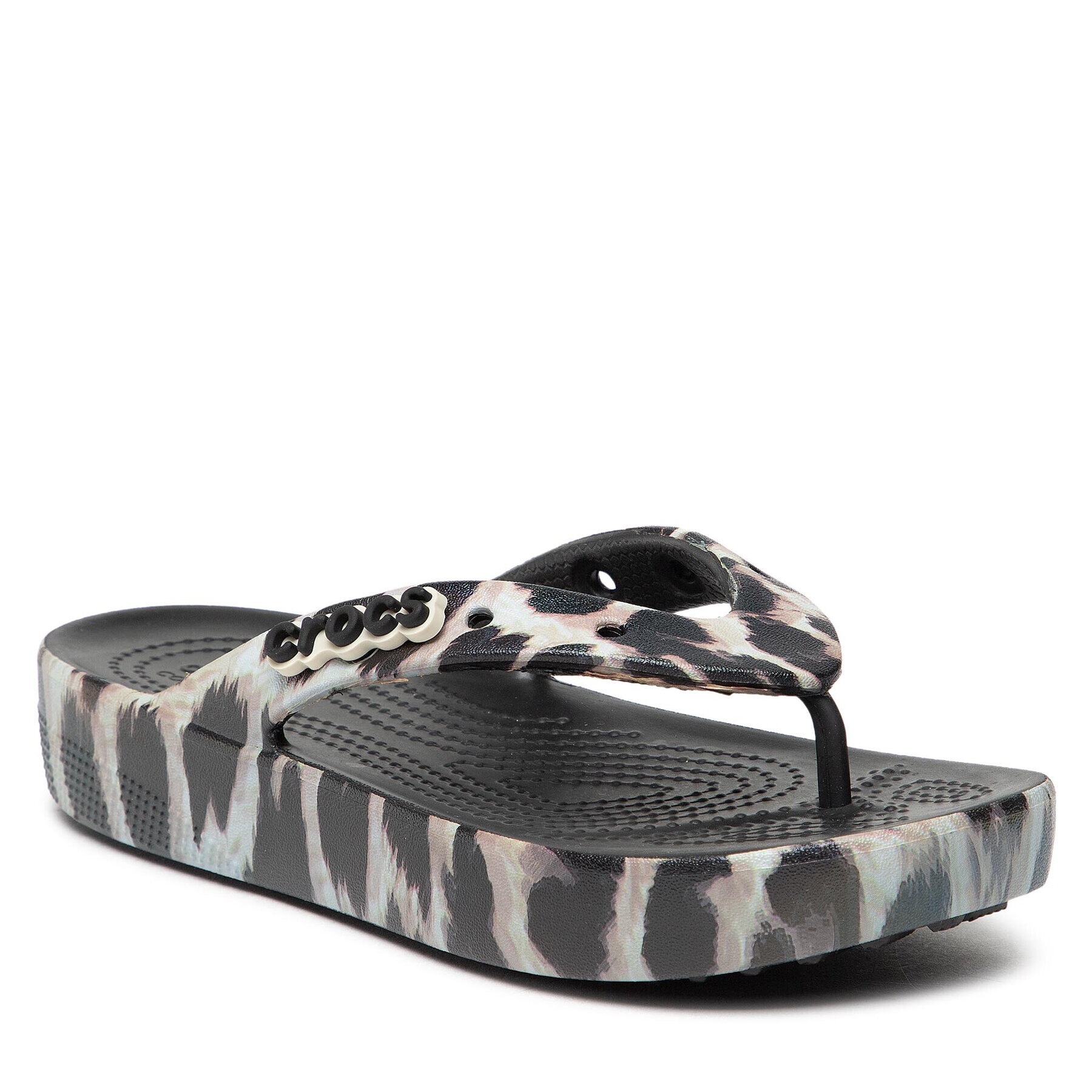 Crocs Japonke Clsplatform Animal Remix Flip W 207845 Črna - Pepit.si