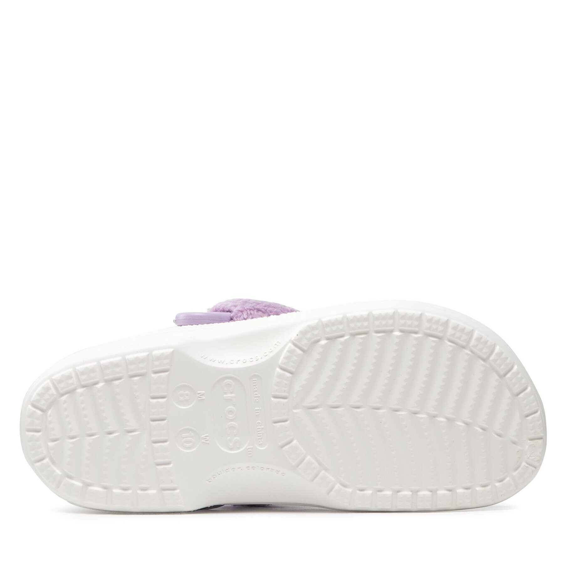 Crocs Natikači Baya Lined Fuzz Strap Clog 206633 Bela - Pepit.si