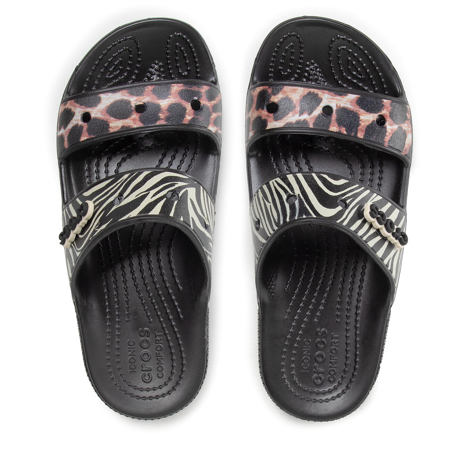 Crocs Natikači Classic Animal Remix Sandal 207847 Pisana - Pepit.si