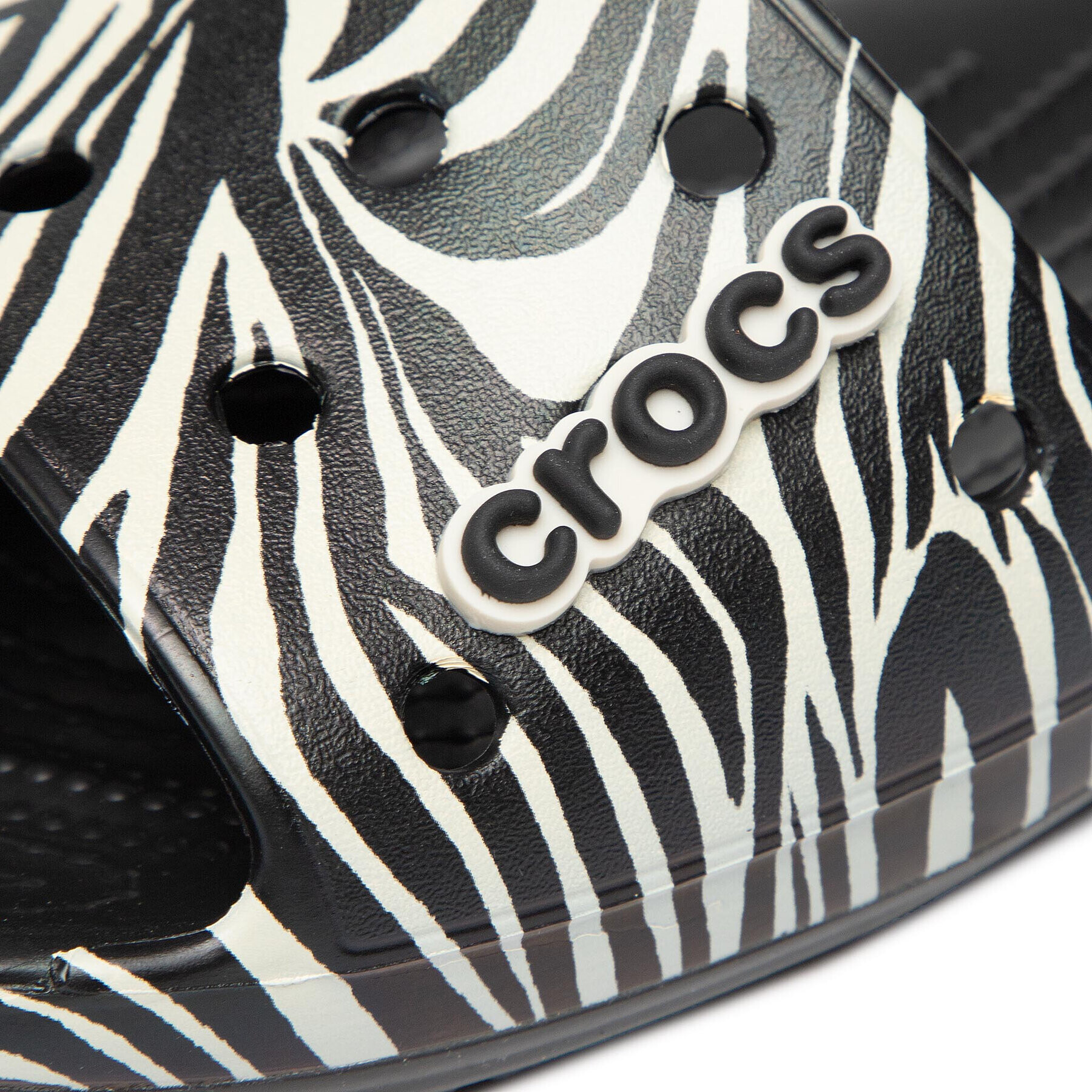 Crocs Natikači Classic Animal Remix Slde 207841 Črna - Pepit.si