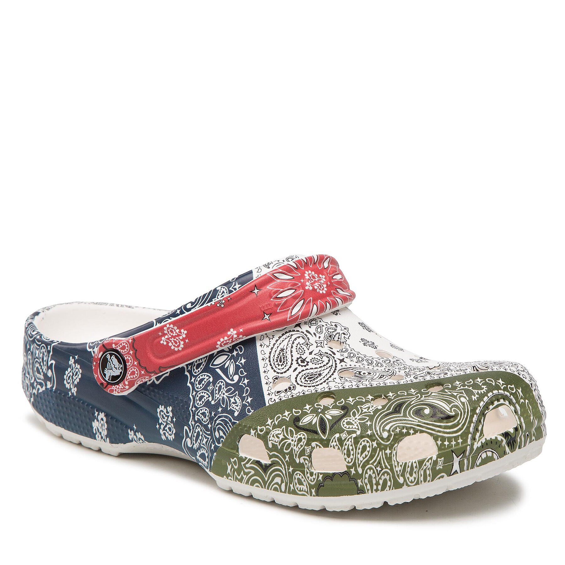 Crocs Natikači Classic Bandana Clog 206871 Bela - Pepit.si