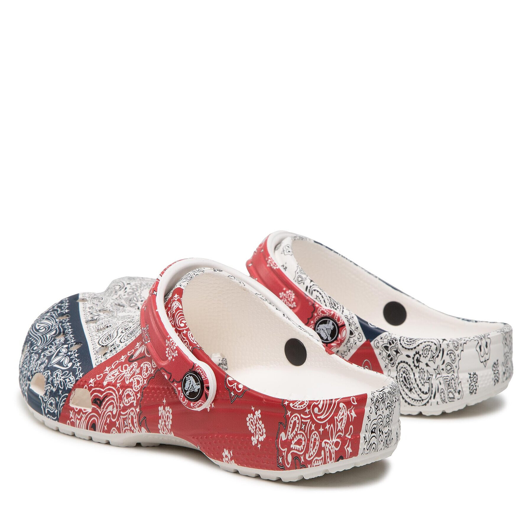 Crocs Natikači Classic Bandana Clog 206871 Bela - Pepit.si