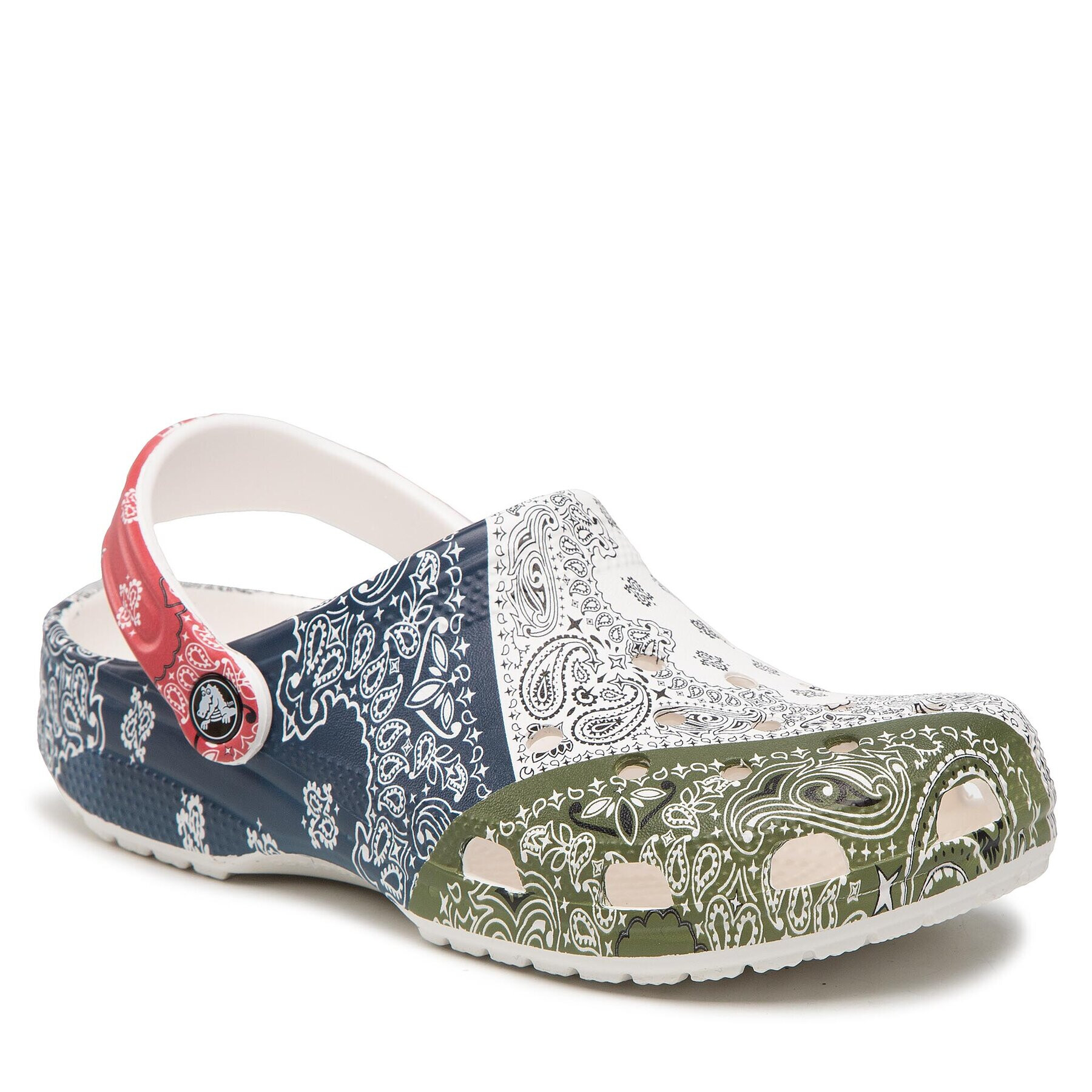 Crocs Natikači Classic Bandana Clog 206871 Bela - Pepit.si