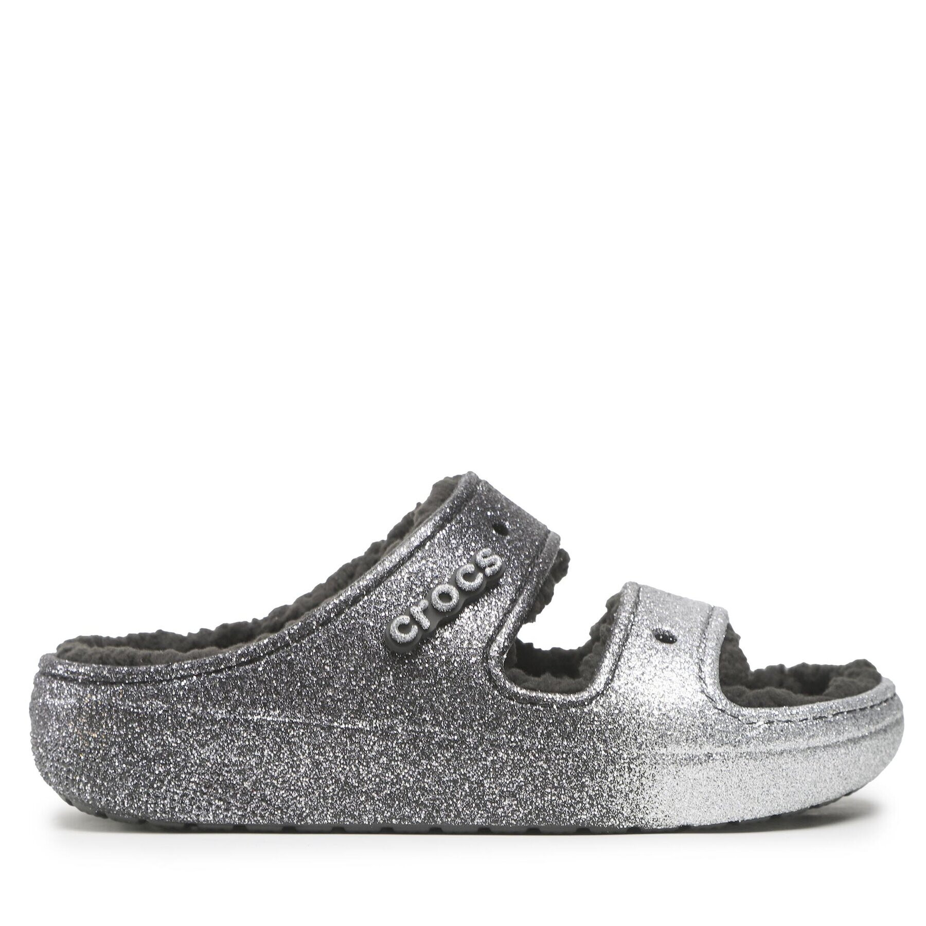 Crocs Natikači Classic Cozzzy Glitter Sandal 208124 Črna - Pepit.si