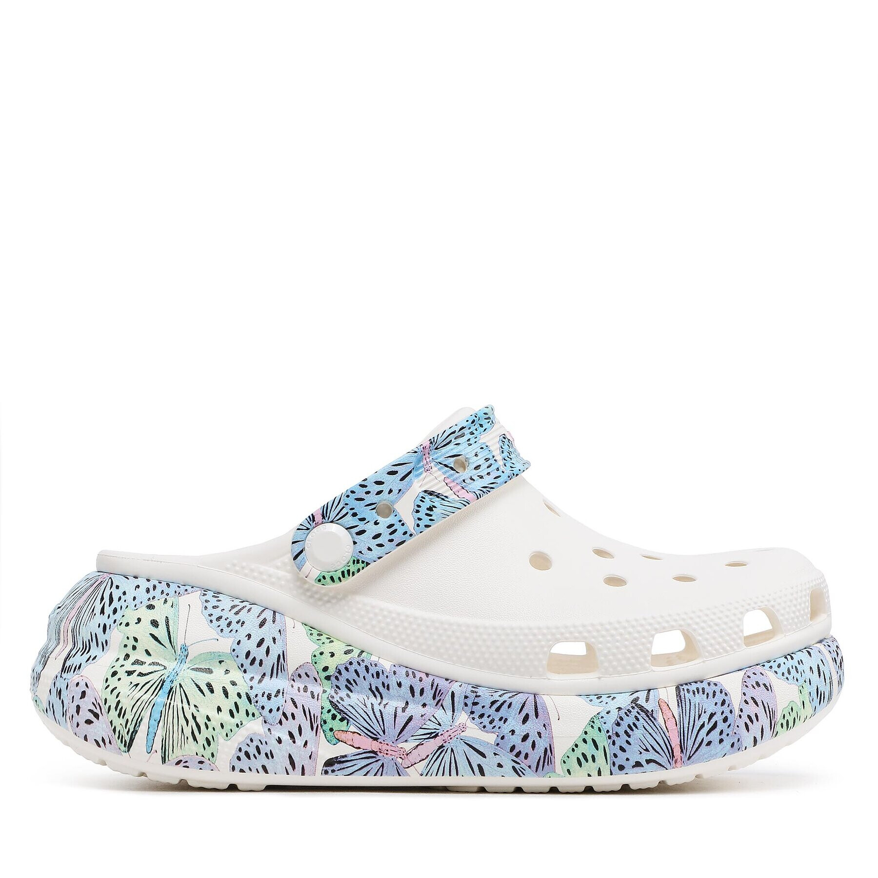 Crocs Natikači Classic Crush Butterfly Clog 208258 Bela - Pepit.si