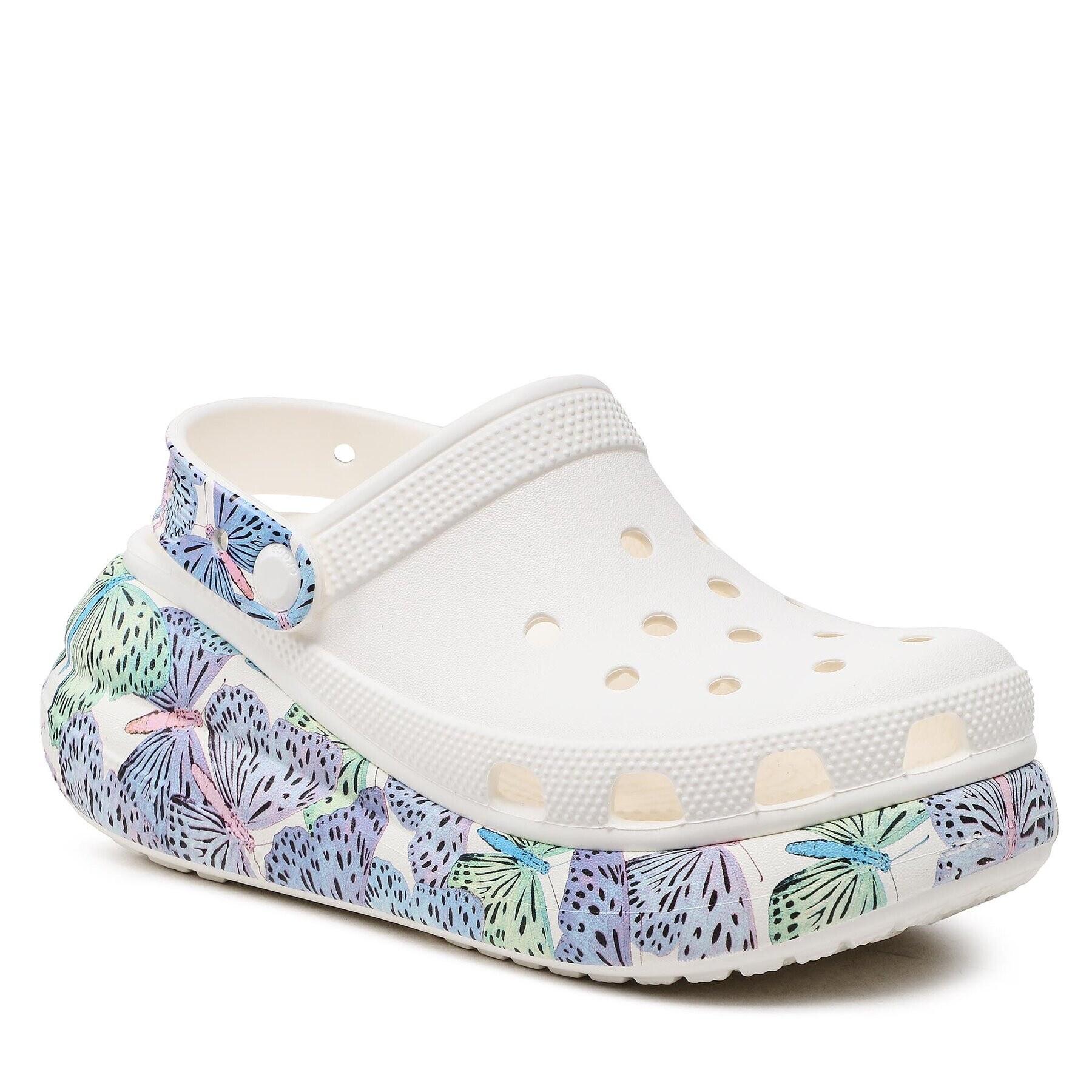 Crocs Natikači Classic Crush Butterfly Clog 208258 Bela - Pepit.si