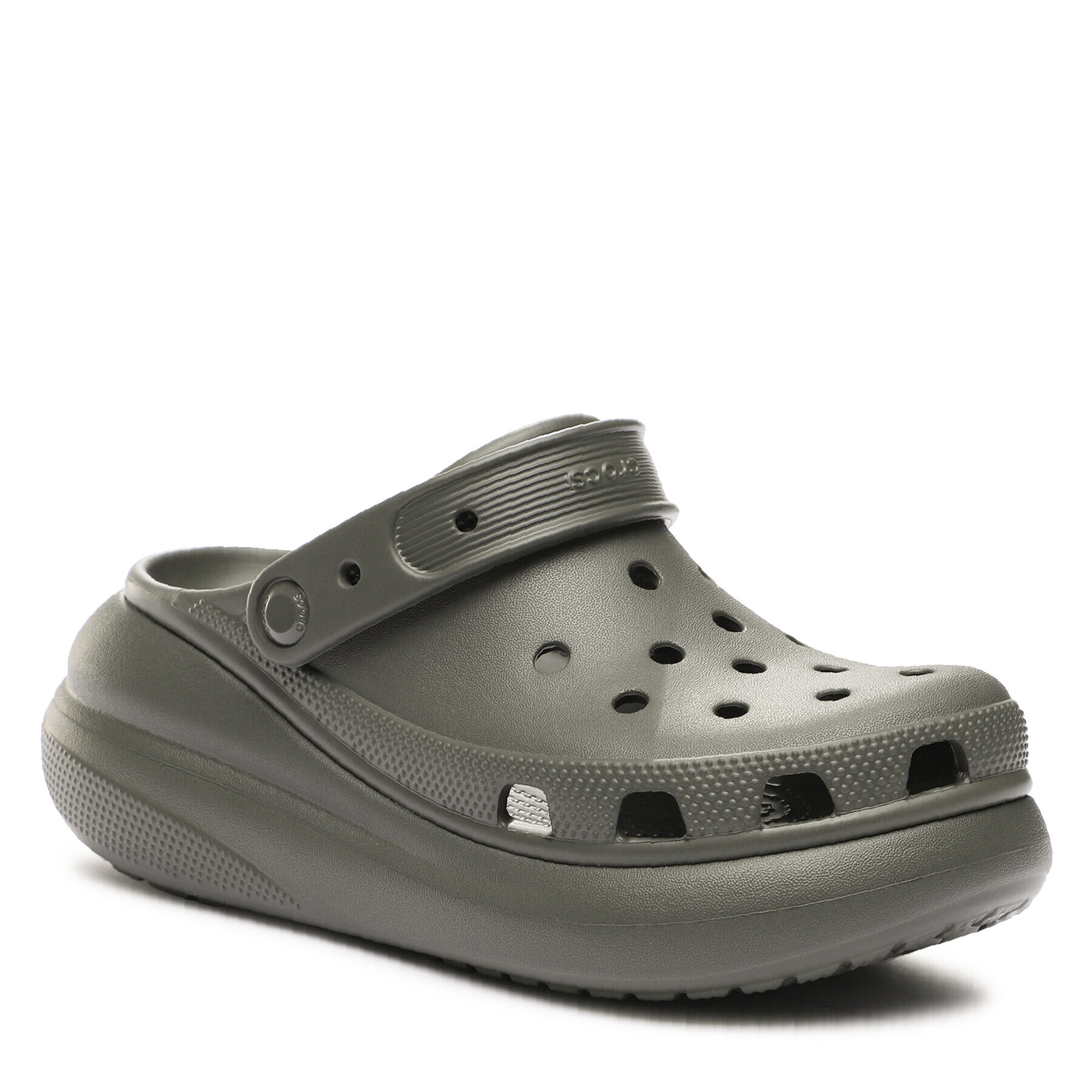 Crocs Natikači Classic Crush Clog 207521 Khaki - Pepit.si