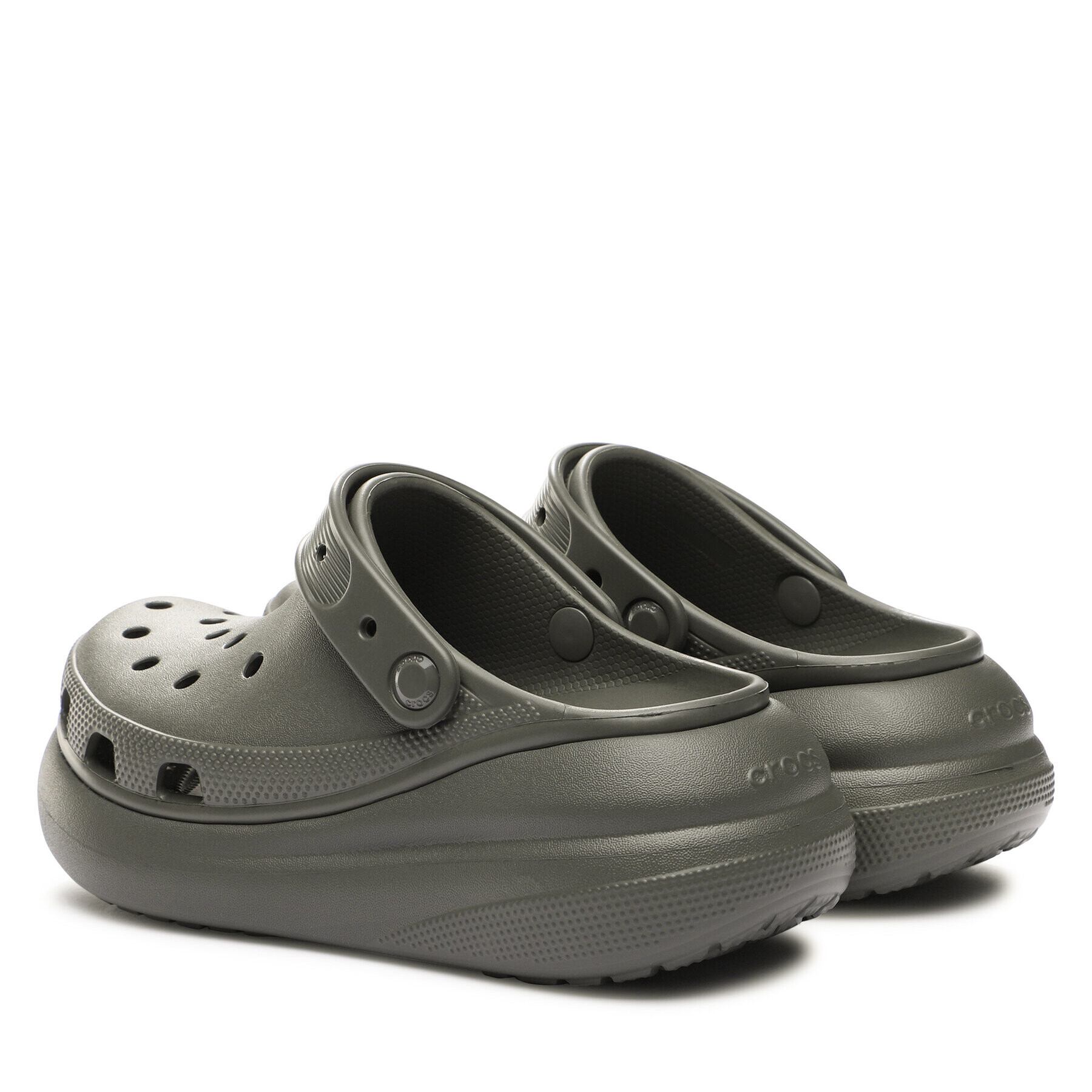 Crocs Natikači Classic Crush Clog 207521 Khaki - Pepit.si