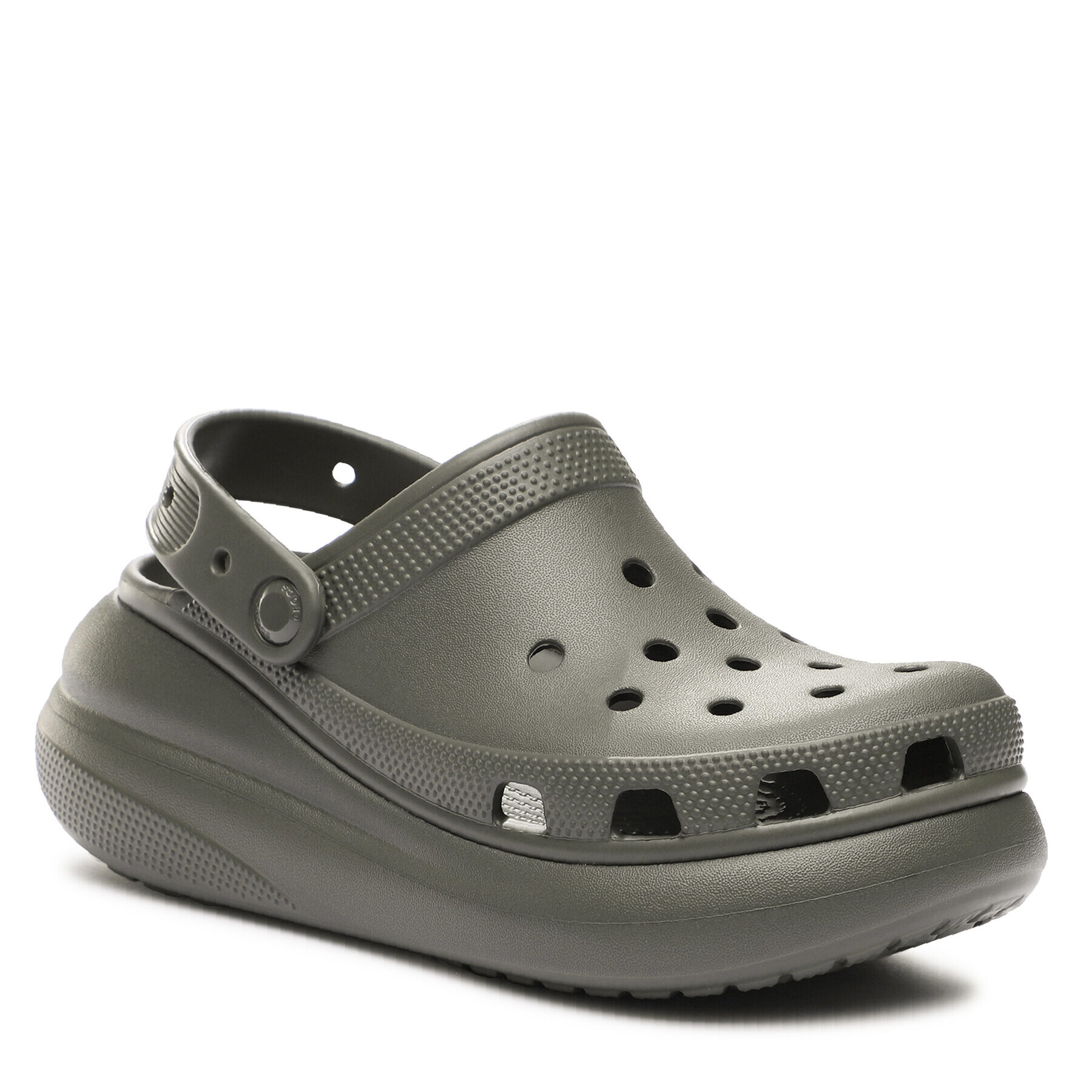 Crocs Natikači Classic Crush Clog 207521 Khaki - Pepit.si