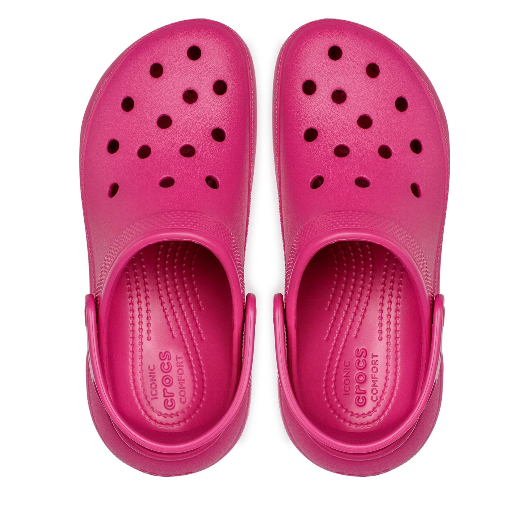 Crocs Natikači Classic Crush Clog 207521 Roza - Pepit.si