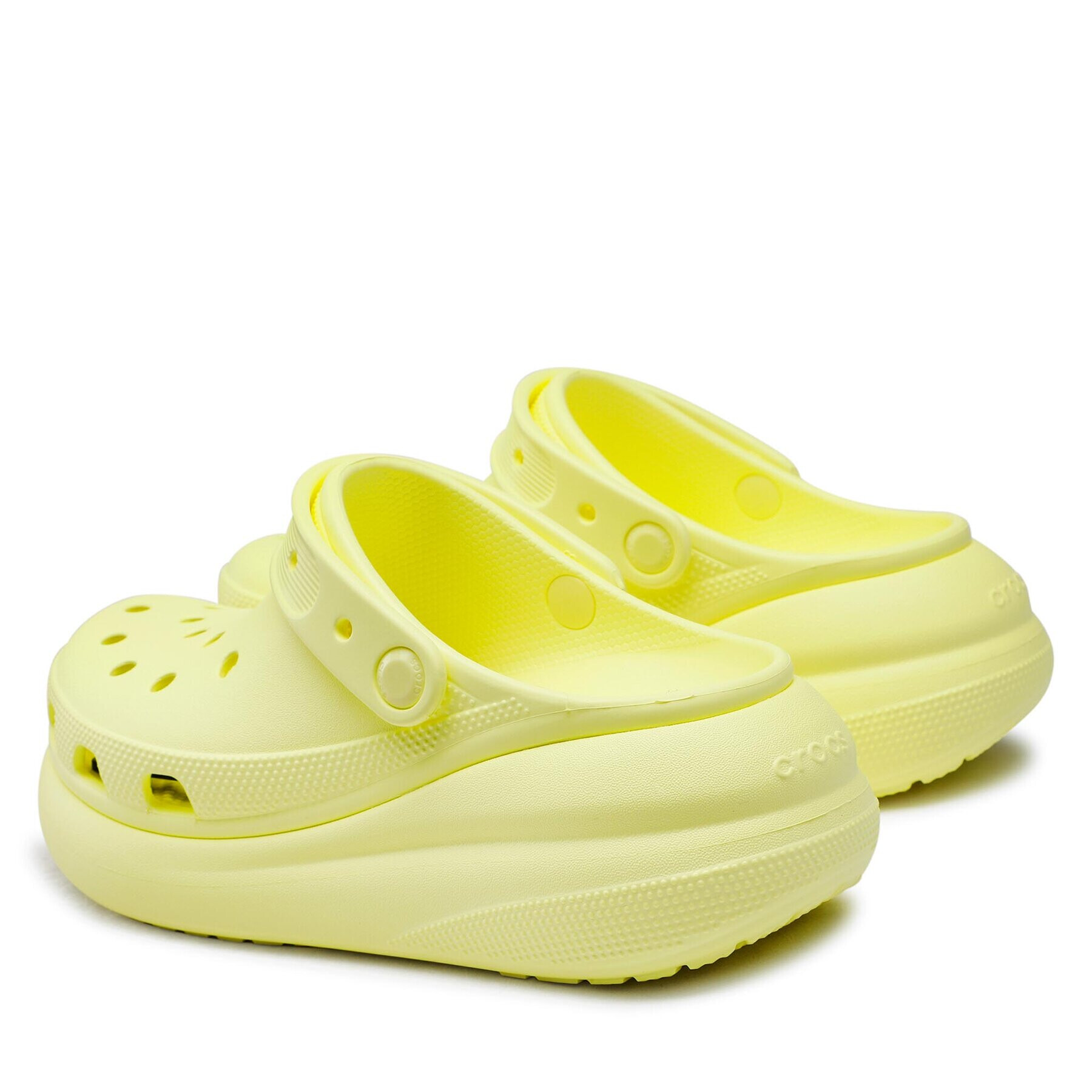 Crocs Natikači Classic Crush Clog 207521 Rumena - Pepit.si