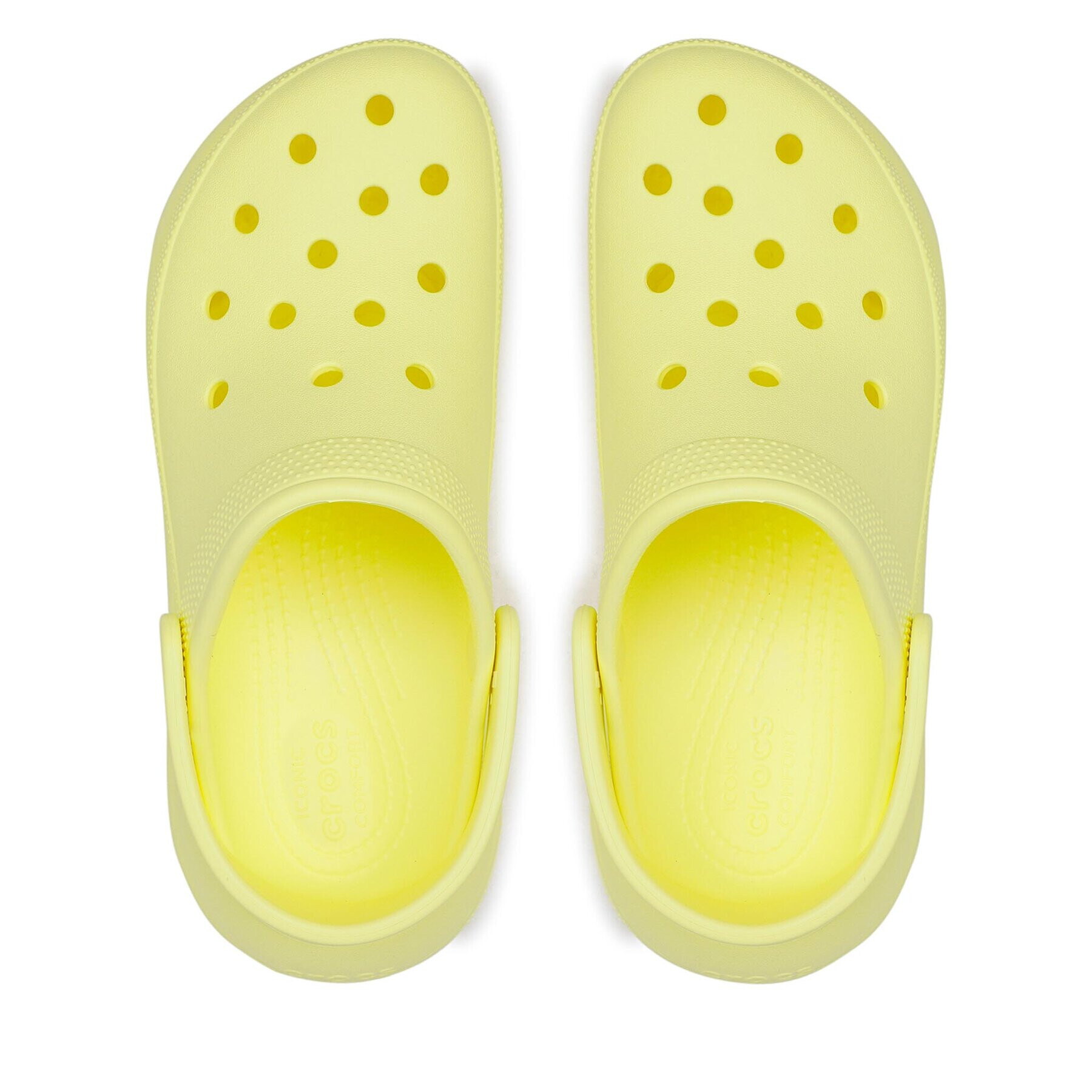 Crocs Natikači Classic Crush Clog 207521 Rumena - Pepit.si