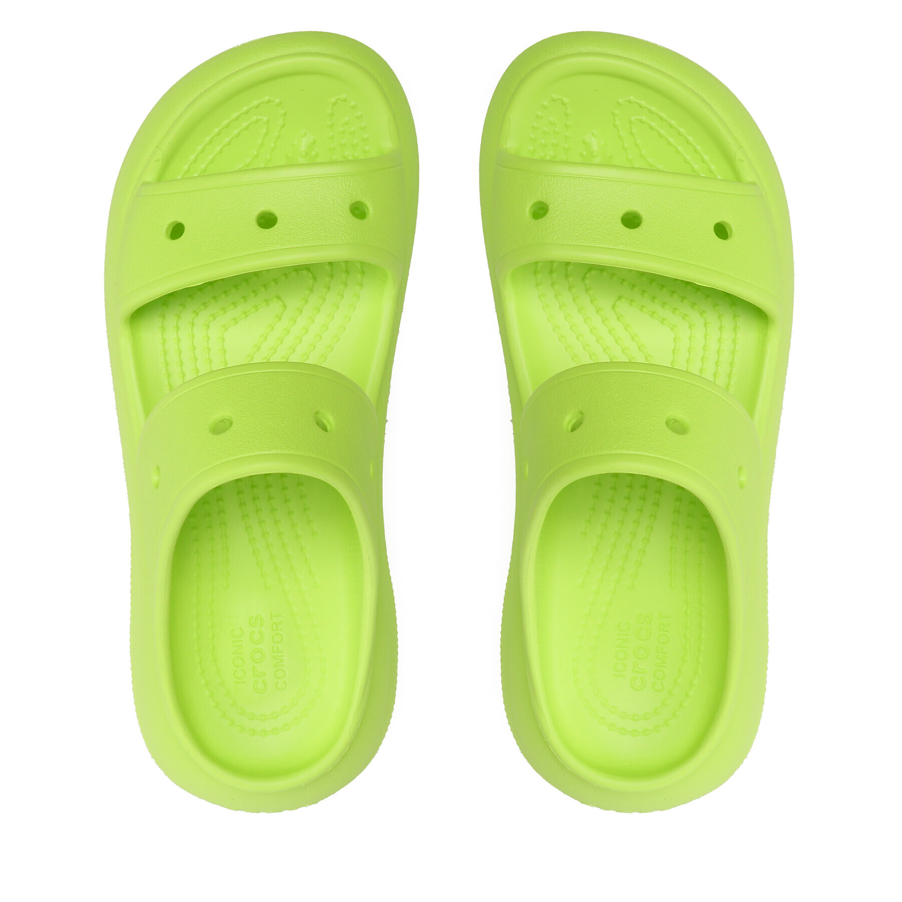 Crocs Natikači Classic Crush Sandal 207670 Zelena - Pepit.si