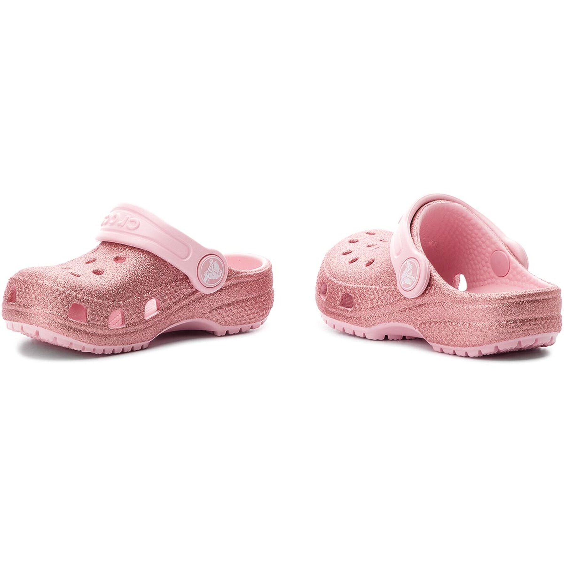 Crocs Natikači Classic Glitter Clog K 205441 Roza - Pepit.si