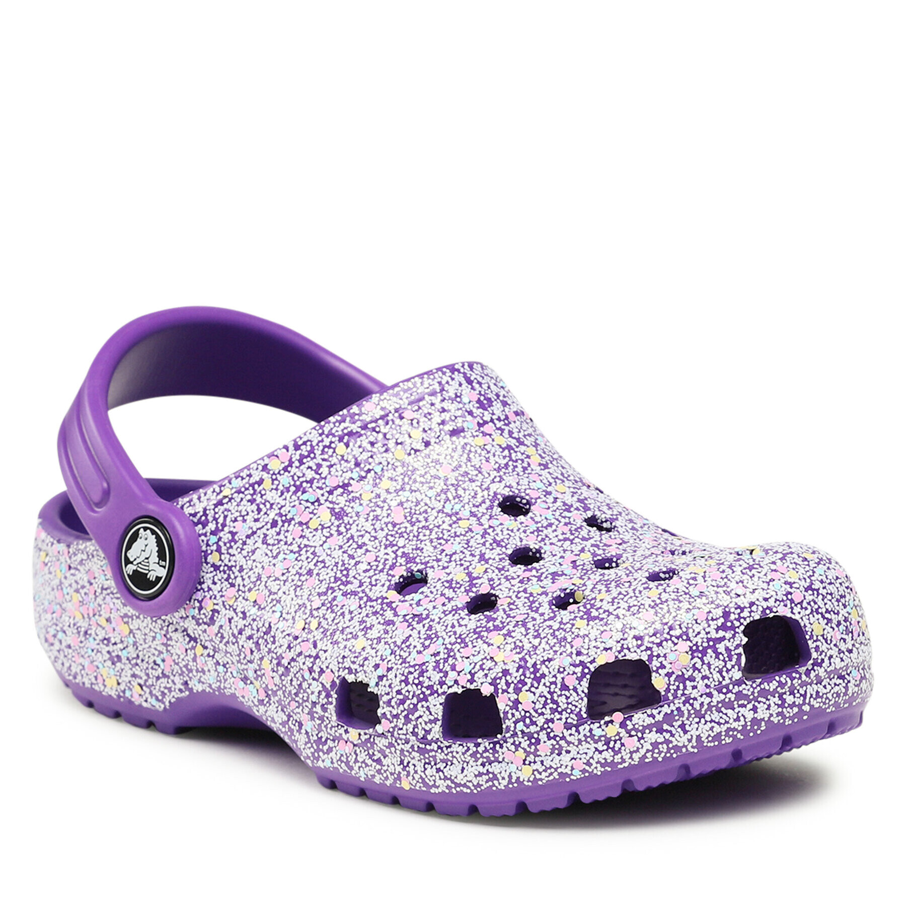 Crocs Natikači Classic Glitter Clog K 206993 Vijolična - Pepit.si