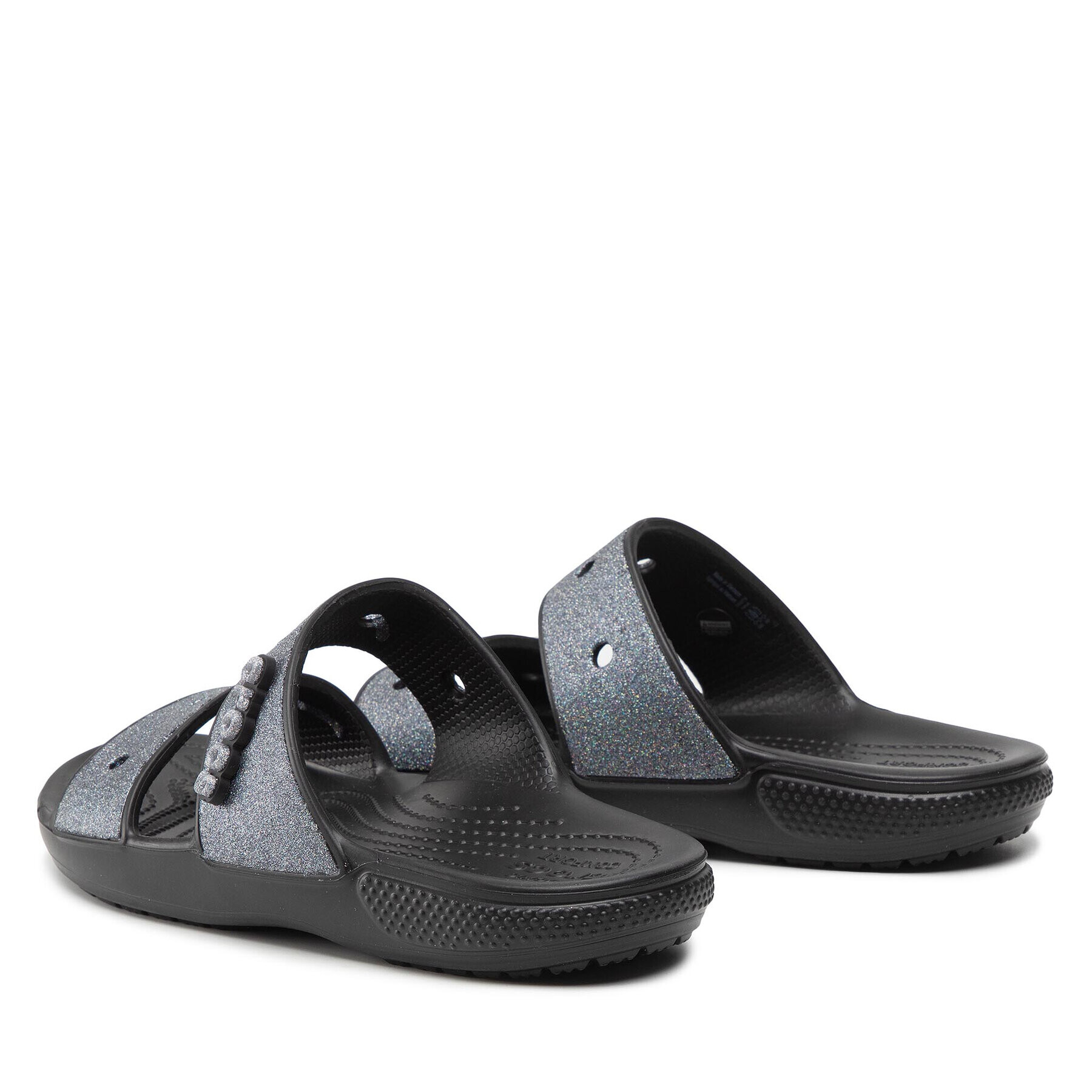 Crocs Natikači Classic Glitter II Sandal 207769 Črna - Pepit.si