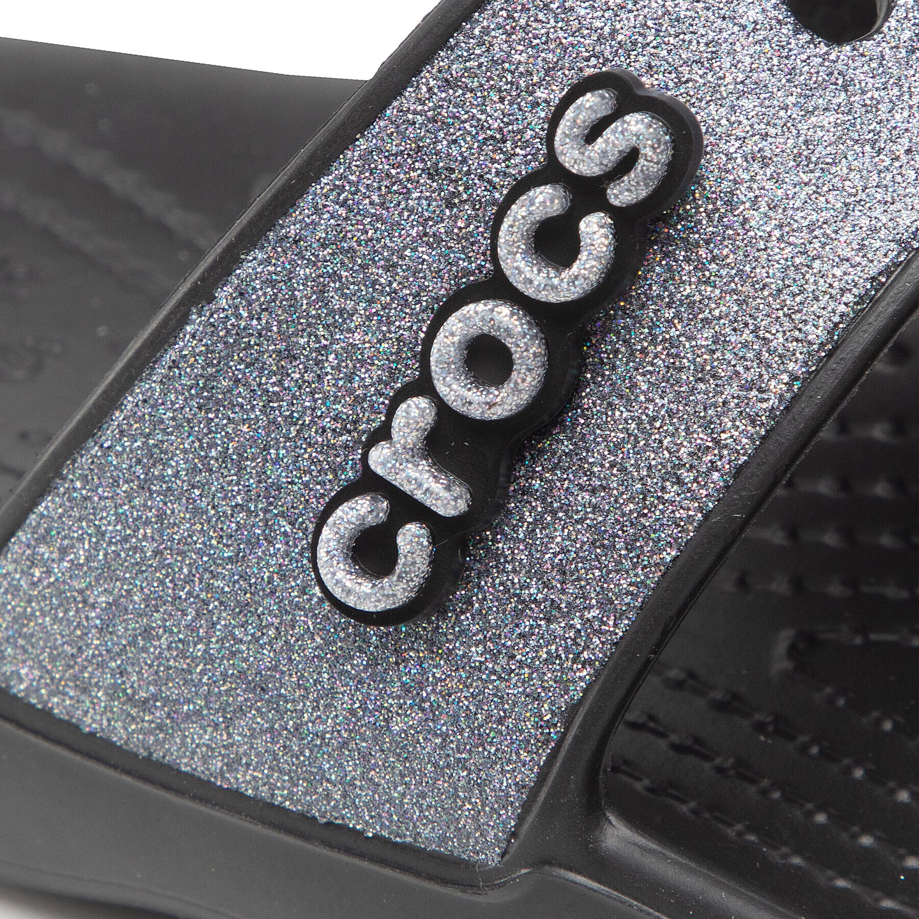 Crocs Natikači Classic Glitter II Sandal 207769 Črna - Pepit.si