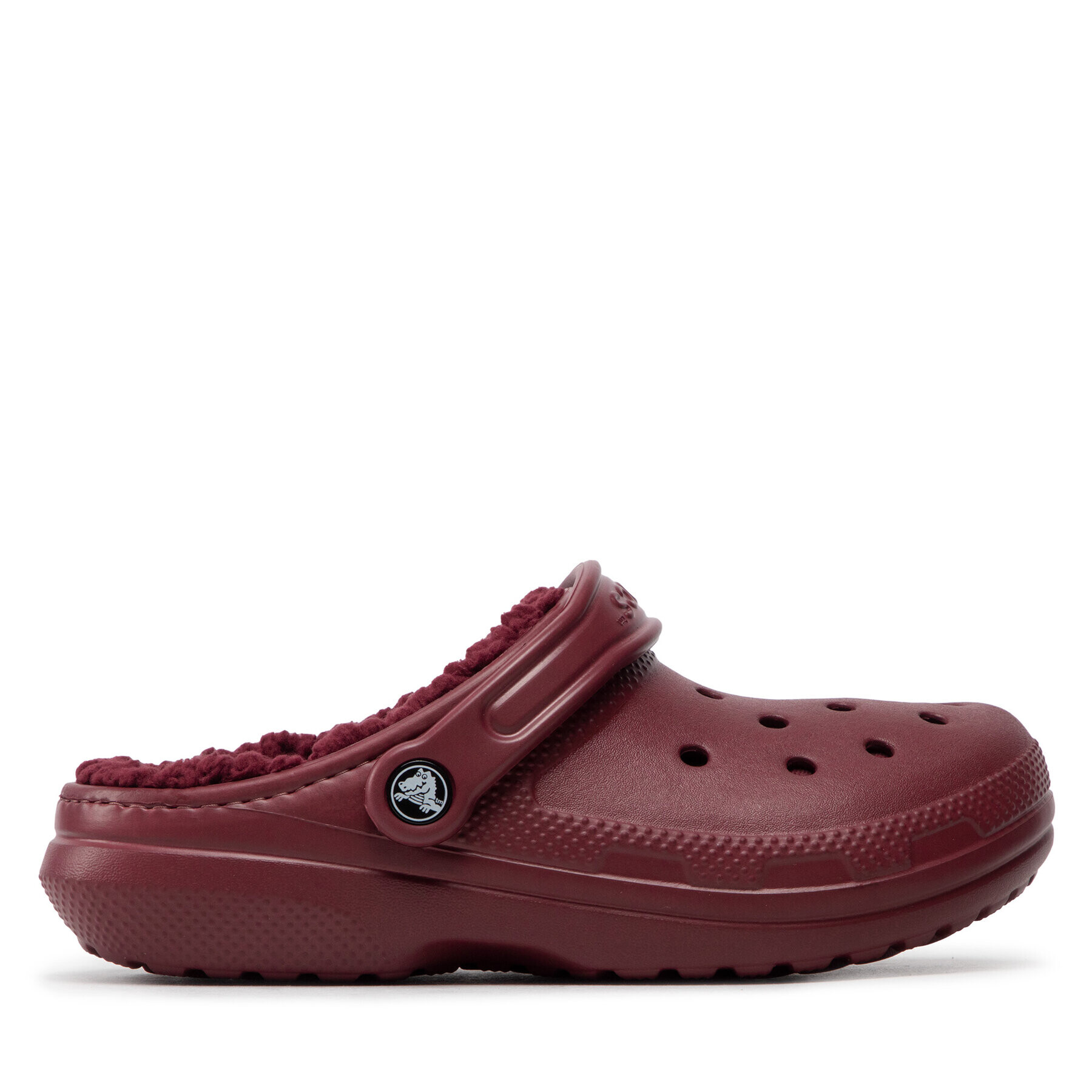 Crocs Natikači Classic Lined Clog 203591 Bordo rdeča - Pepit.si