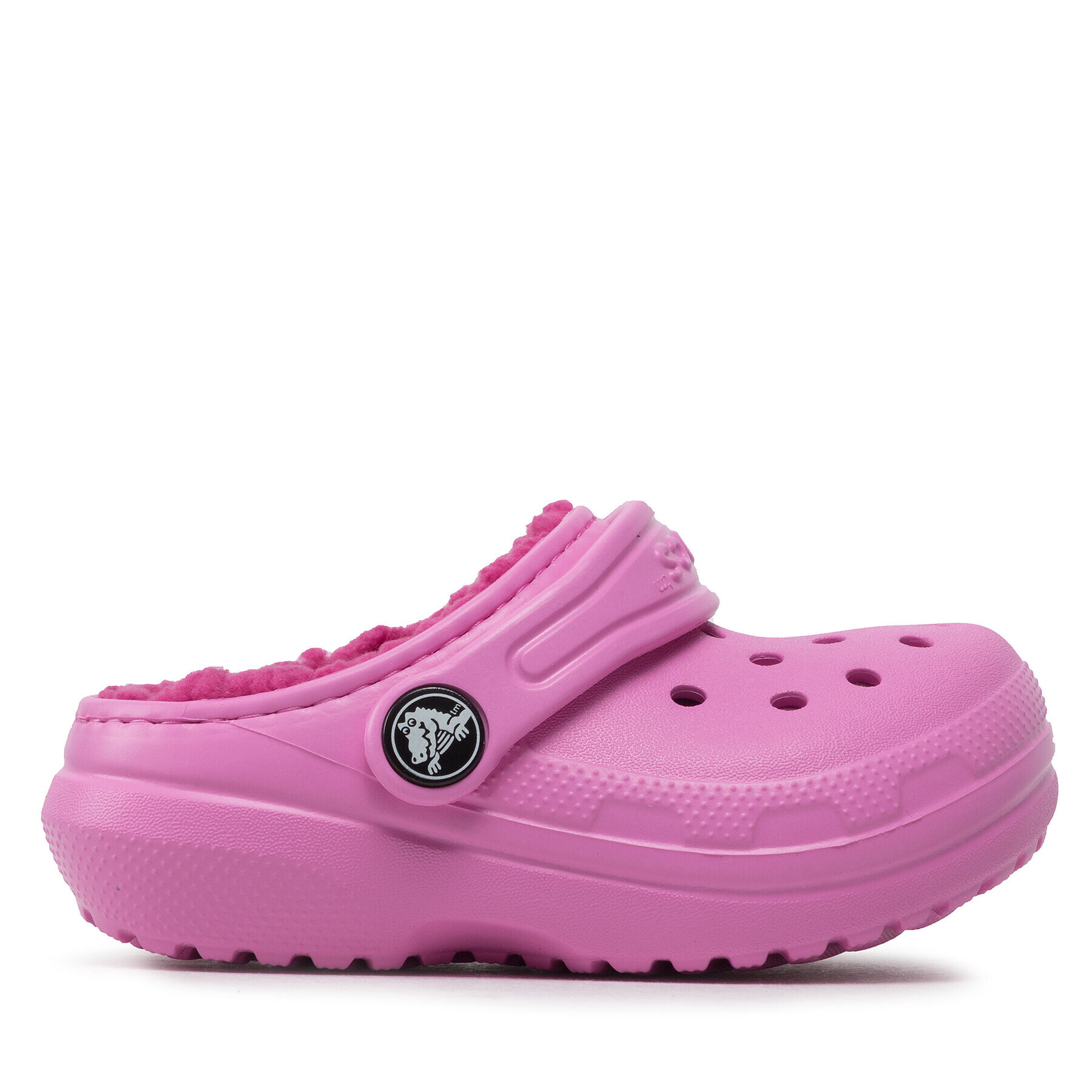 Crocs Natikači Classic Lined Clog T 207009 Roza - Pepit.si