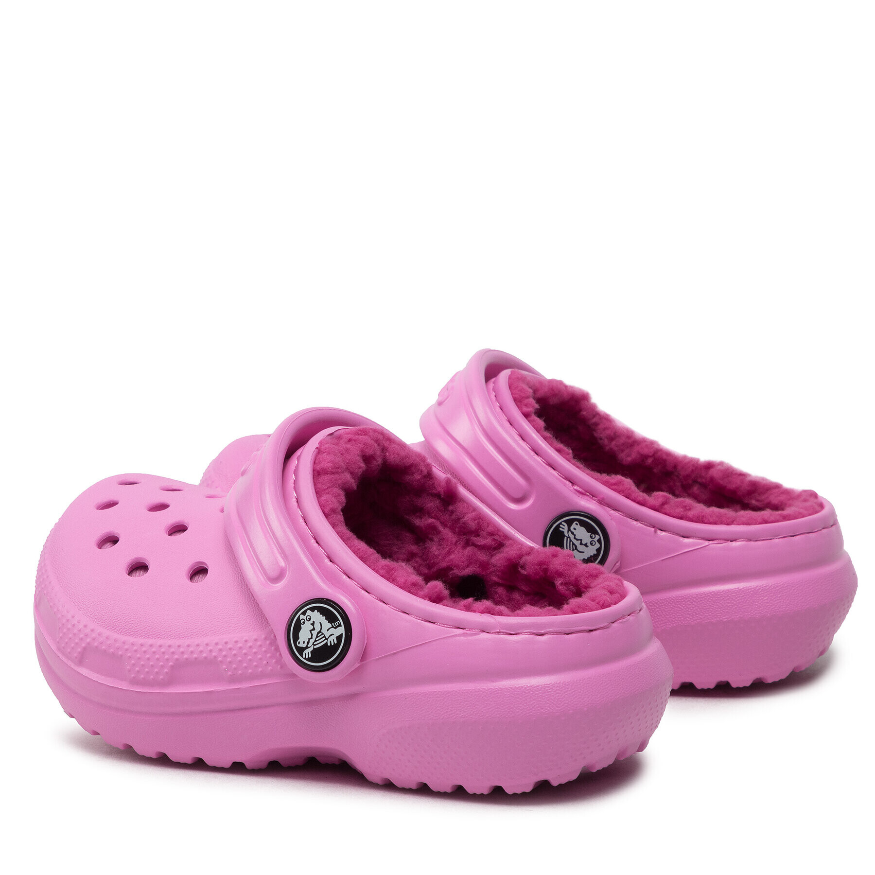 Crocs Natikači Classic Lined Clog T 207009 Roza - Pepit.si