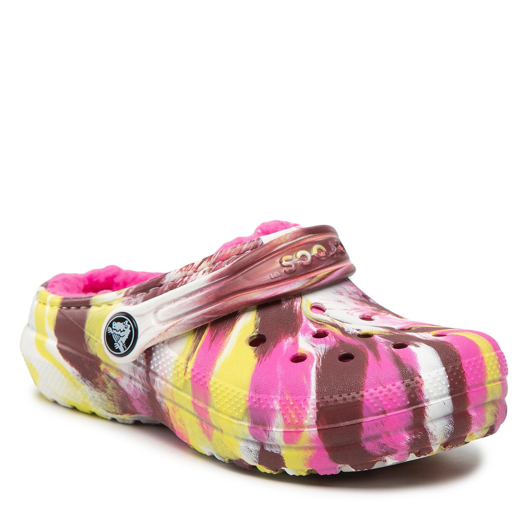 Crocs Natikači Classic Lined Marbled Cgk 207773 Roza - Pepit.si