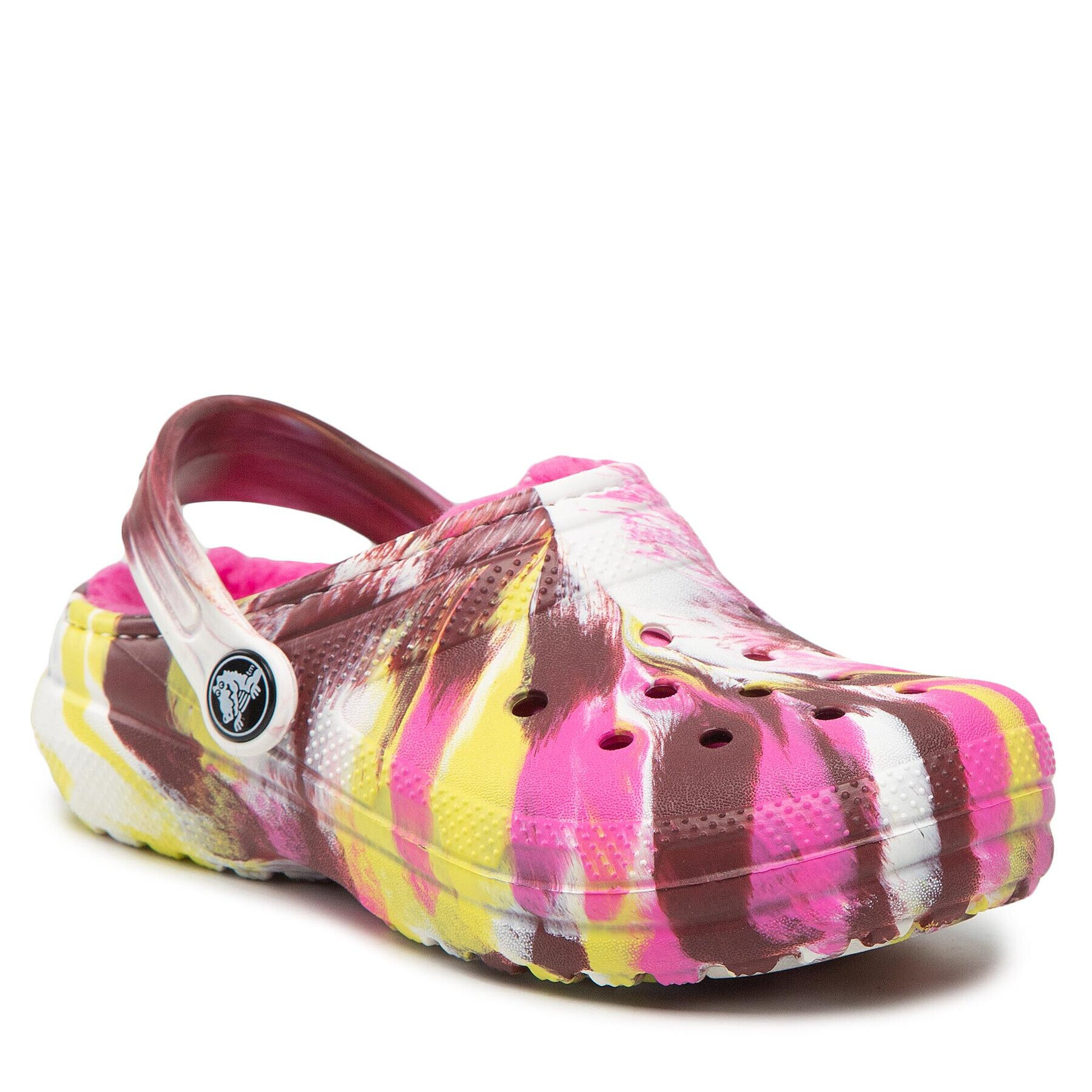 Crocs Natikači Classic Lined Marbled Cgk 207773 Roza - Pepit.si