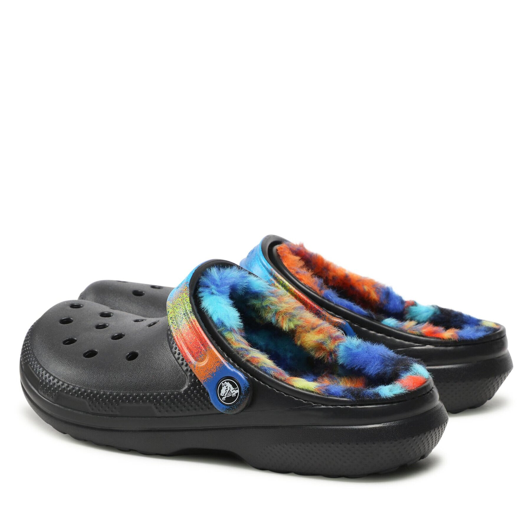 Crocs Natikači Classic Lined Spray Dye Clog 208045 Črna - Pepit.si