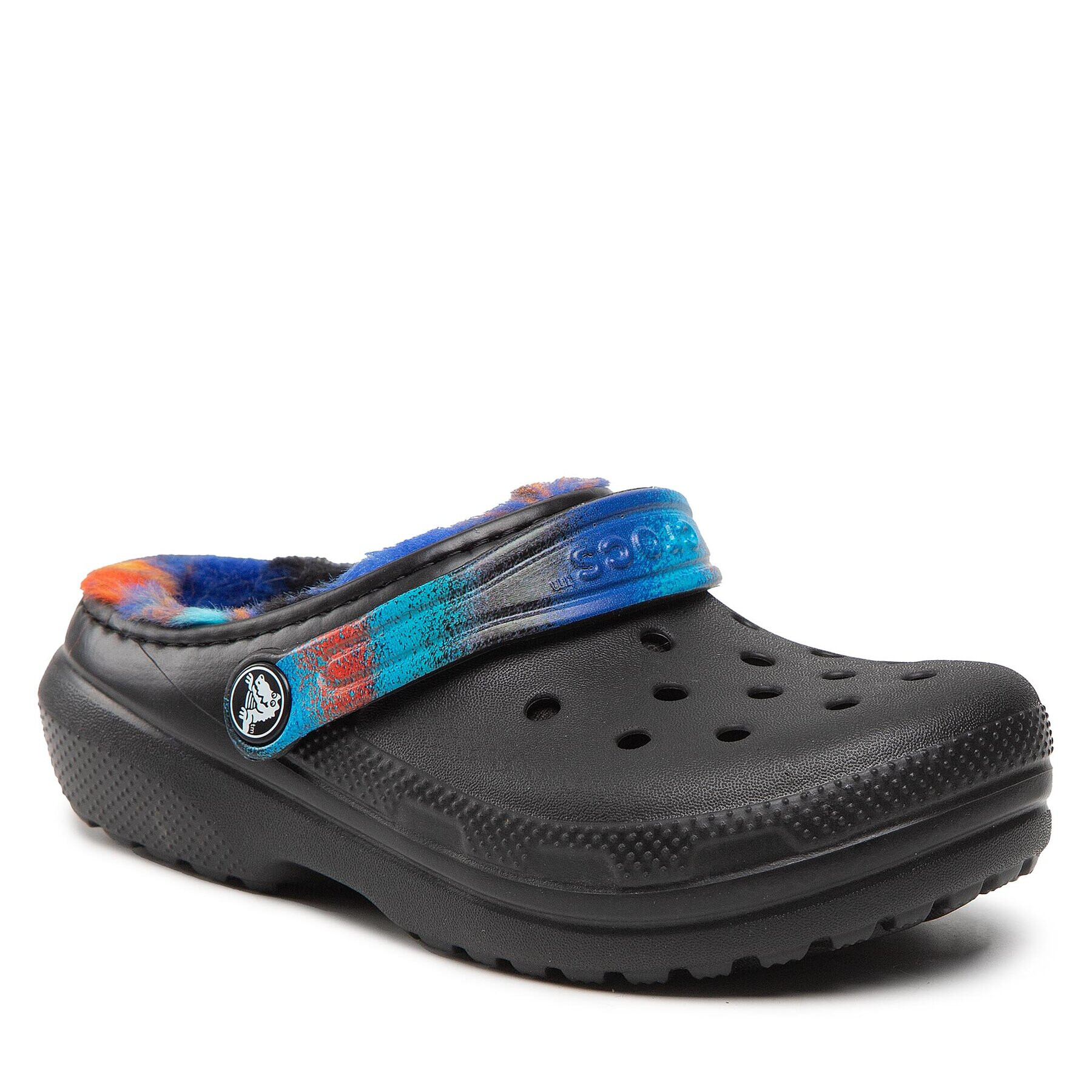 Crocs Natikači Classic Lined Spray Dye Clog K 208081 Črna - Pepit.si