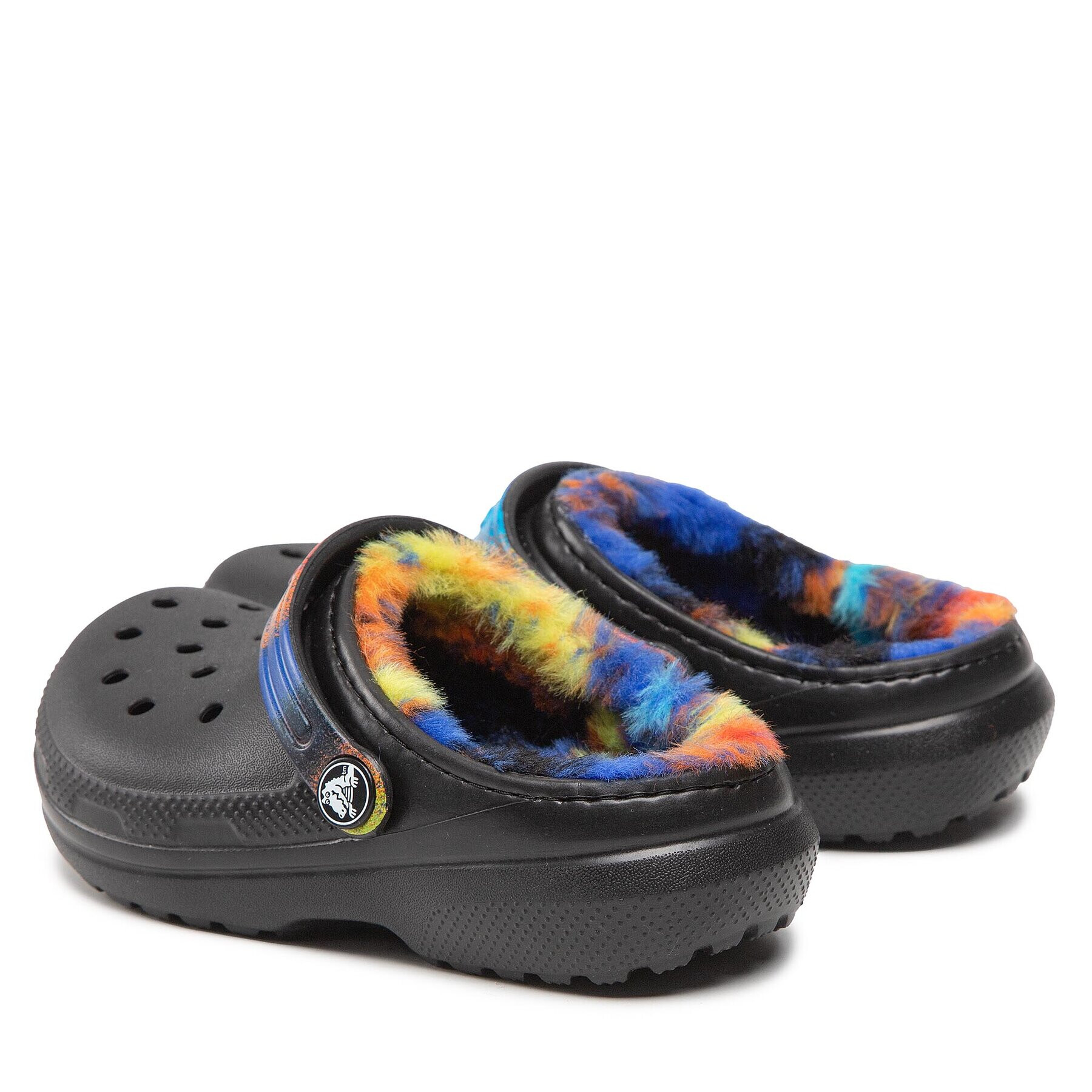 Crocs Natikači Classic Lined Spray Dye Clog K 208081 Črna - Pepit.si