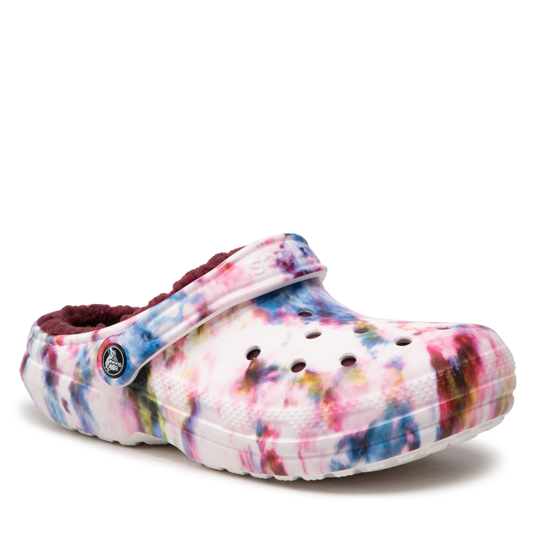 Crocs Natikači Classic Lined Tie Dye Clog 206341 Bela - Pepit.si