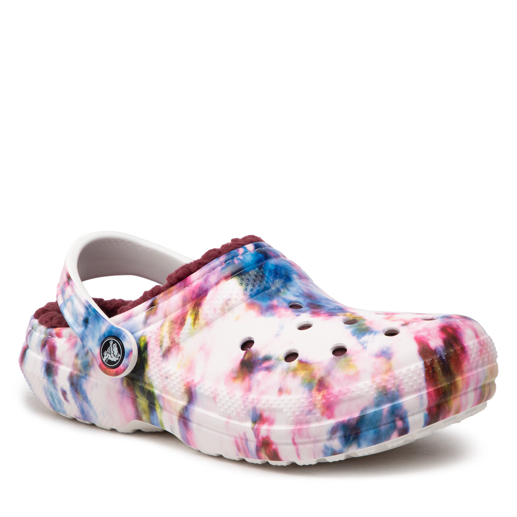 Crocs Natikači Classic Lined Tie Dye Clog 206341 Bela - Pepit.si