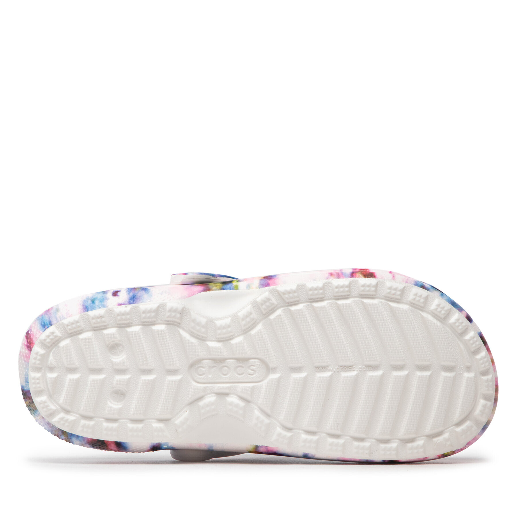 Crocs Natikači Classic Lined Tie Dye Clog 206341 Bela - Pepit.si