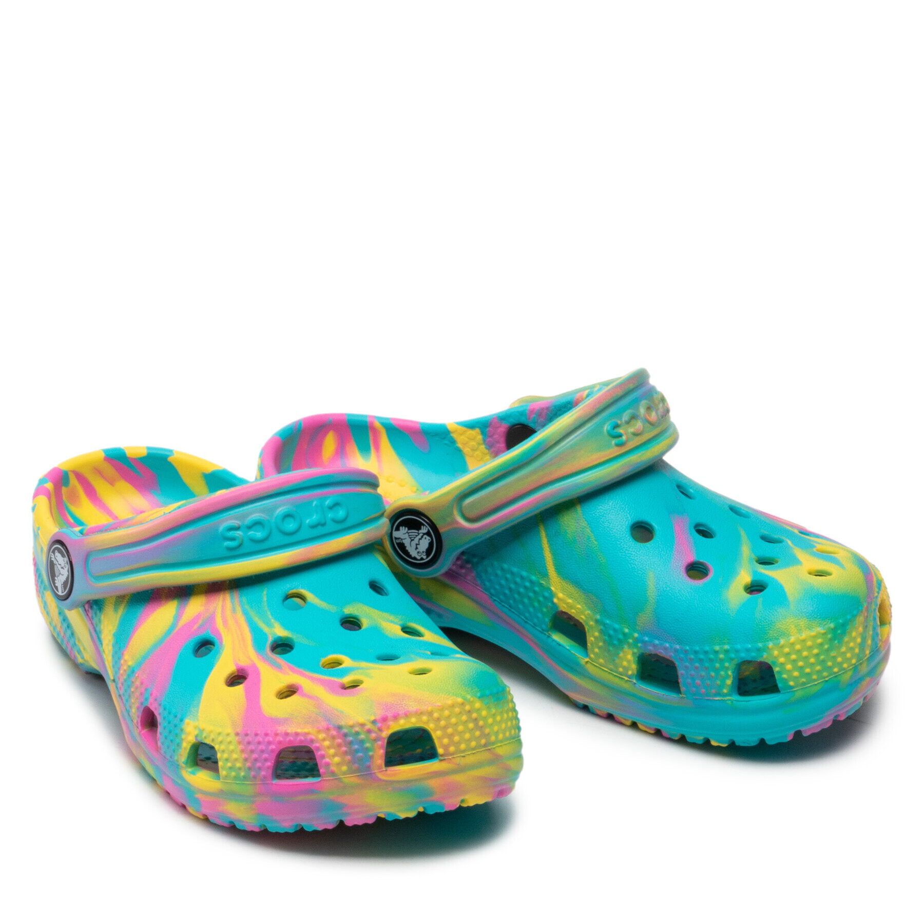 Crocs Natikači Classic Marbied Clog K 207464 Pisana - Pepit.si