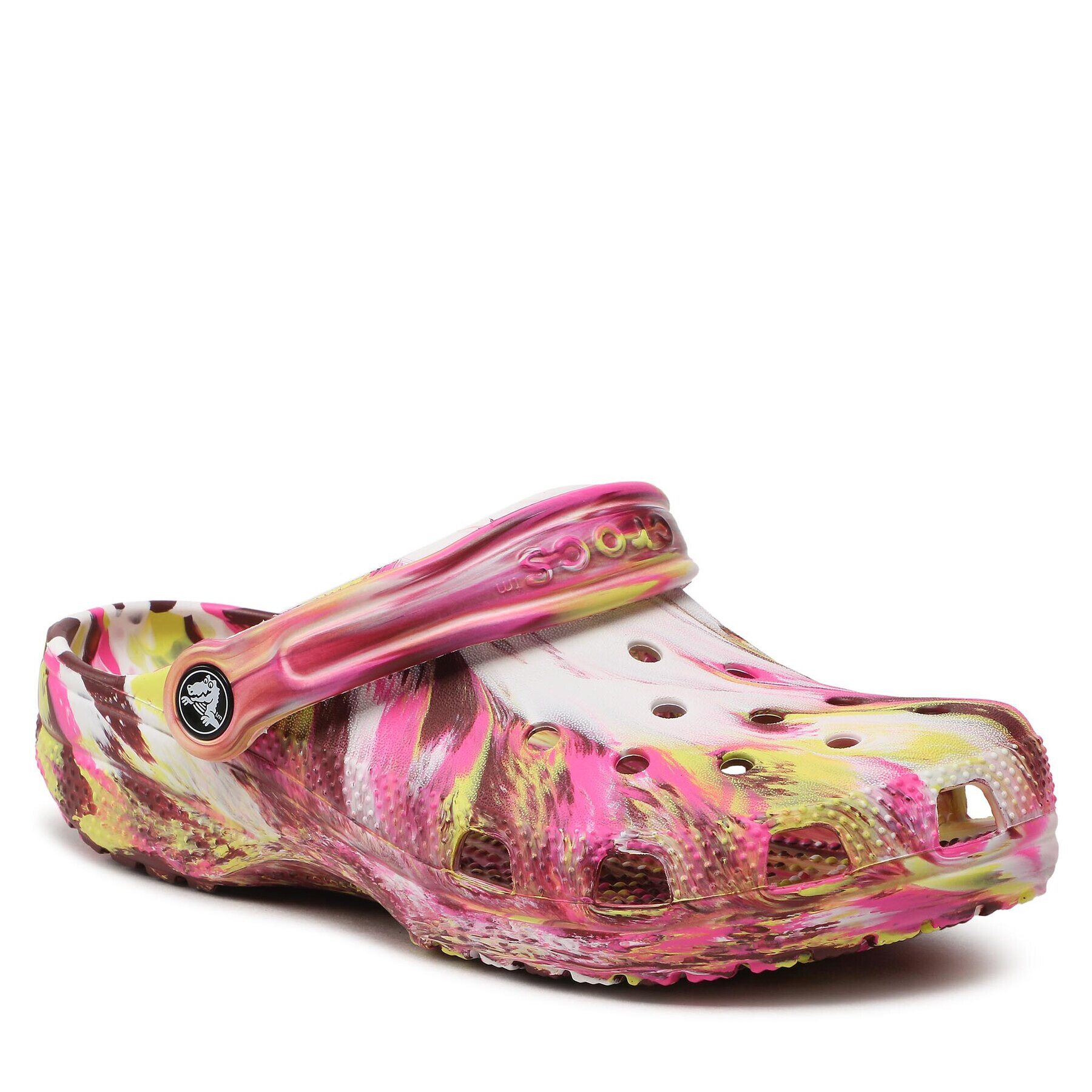 Crocs Natikači Classic Marbled Clog 206867 Roza - Pepit.si