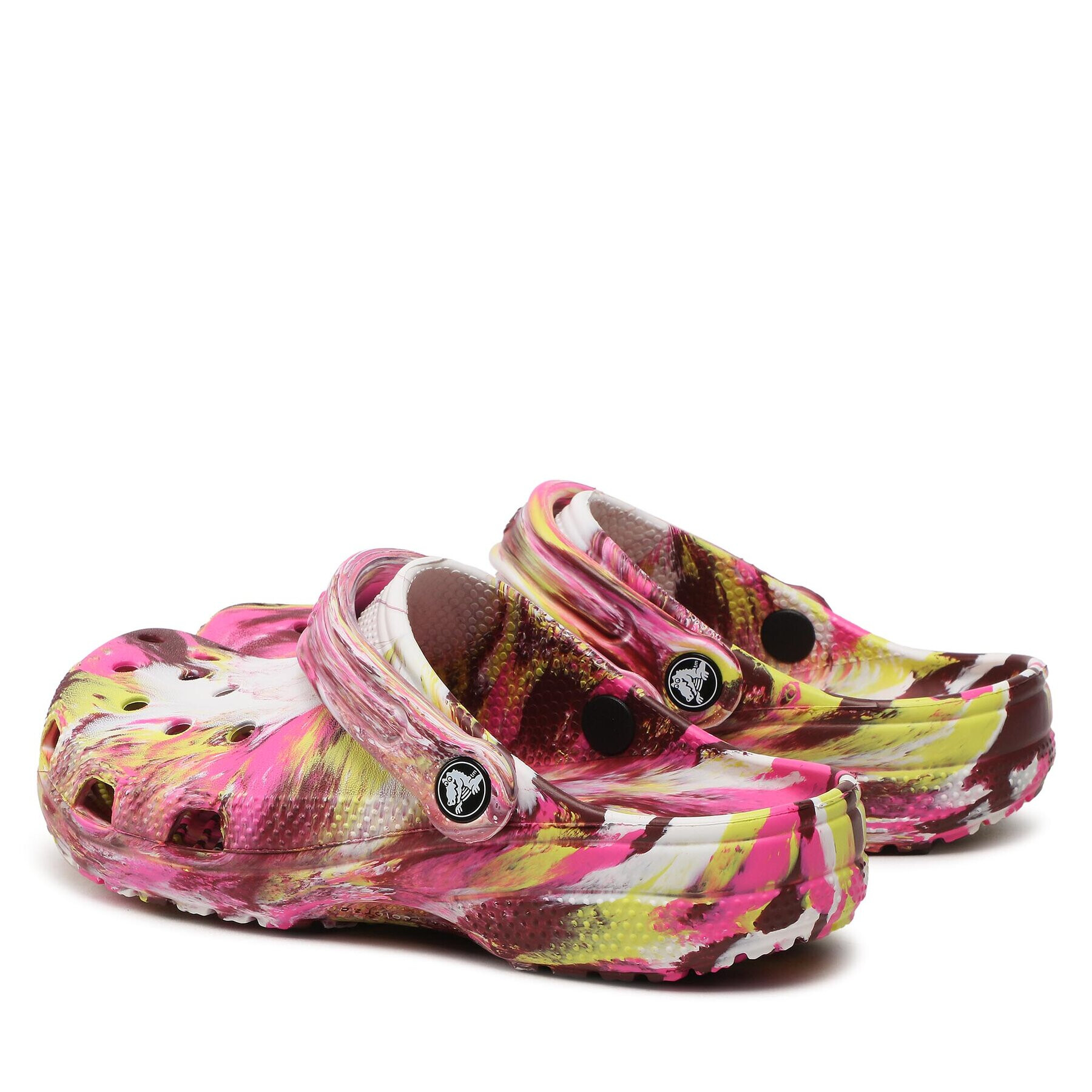 Crocs Natikači Classic Marbled Clog 206867 Roza - Pepit.si