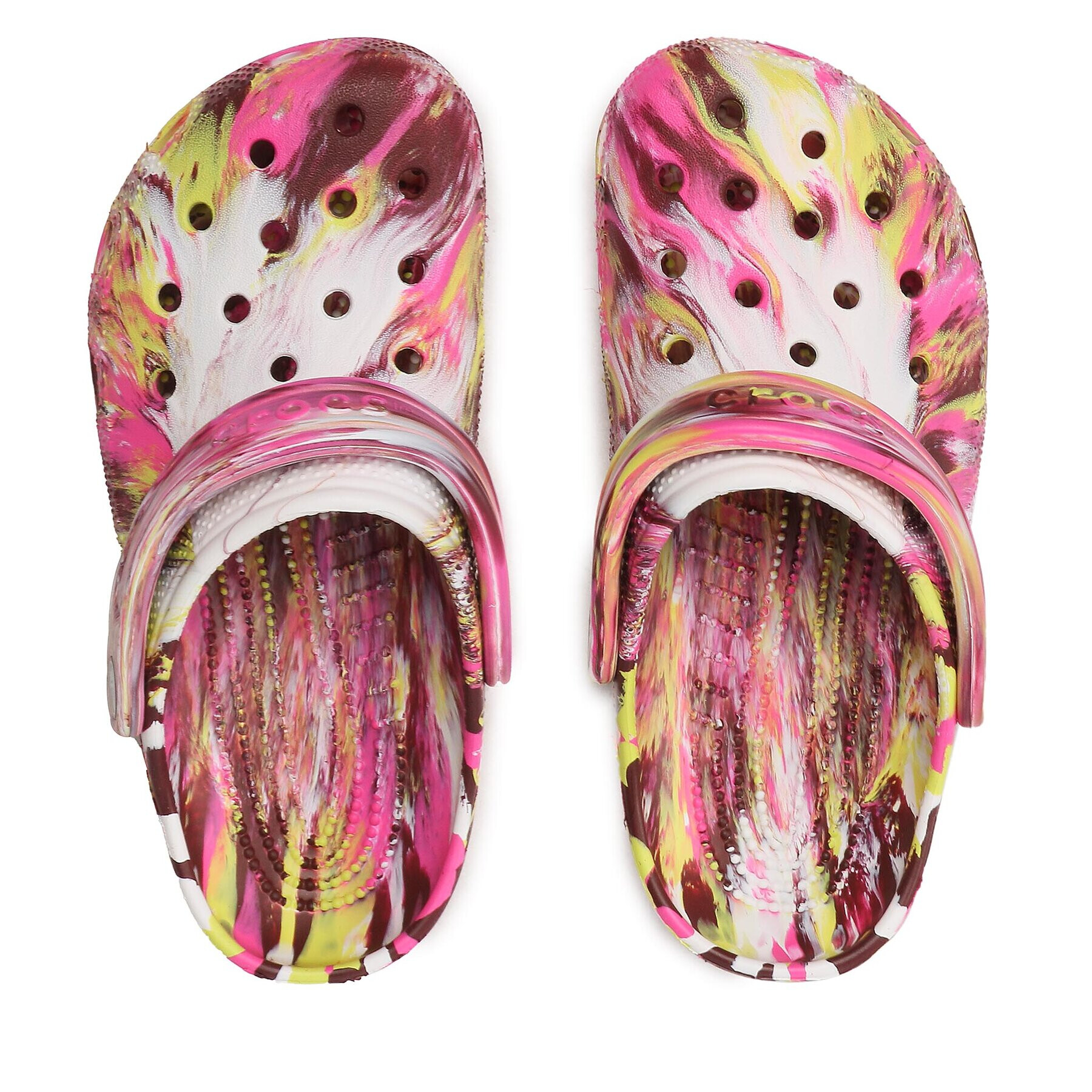 Crocs Natikači Classic Marbled Clog 206867 Roza - Pepit.si