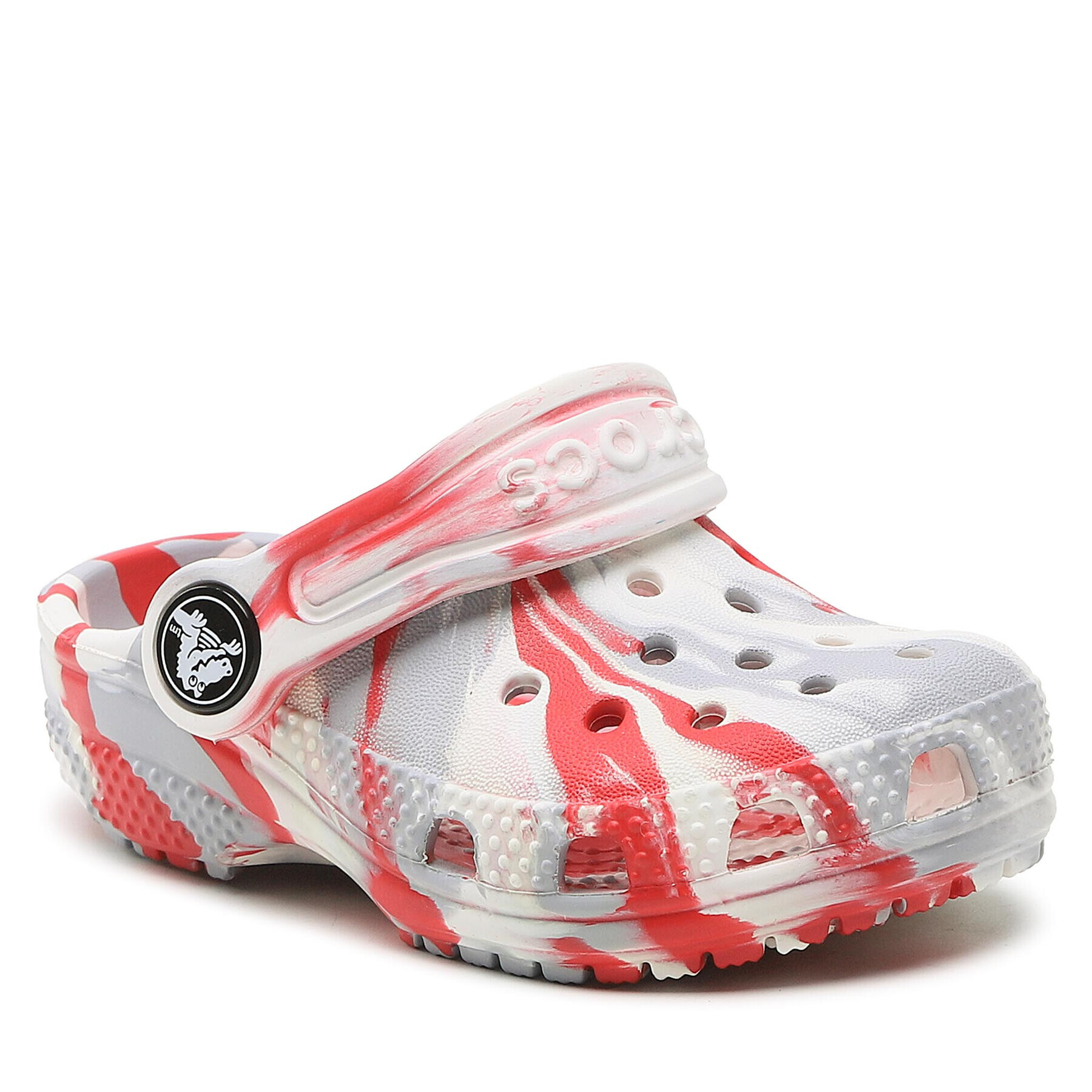 Crocs Natikači Classic Marbled Clog T 206838 Bela - Pepit.si