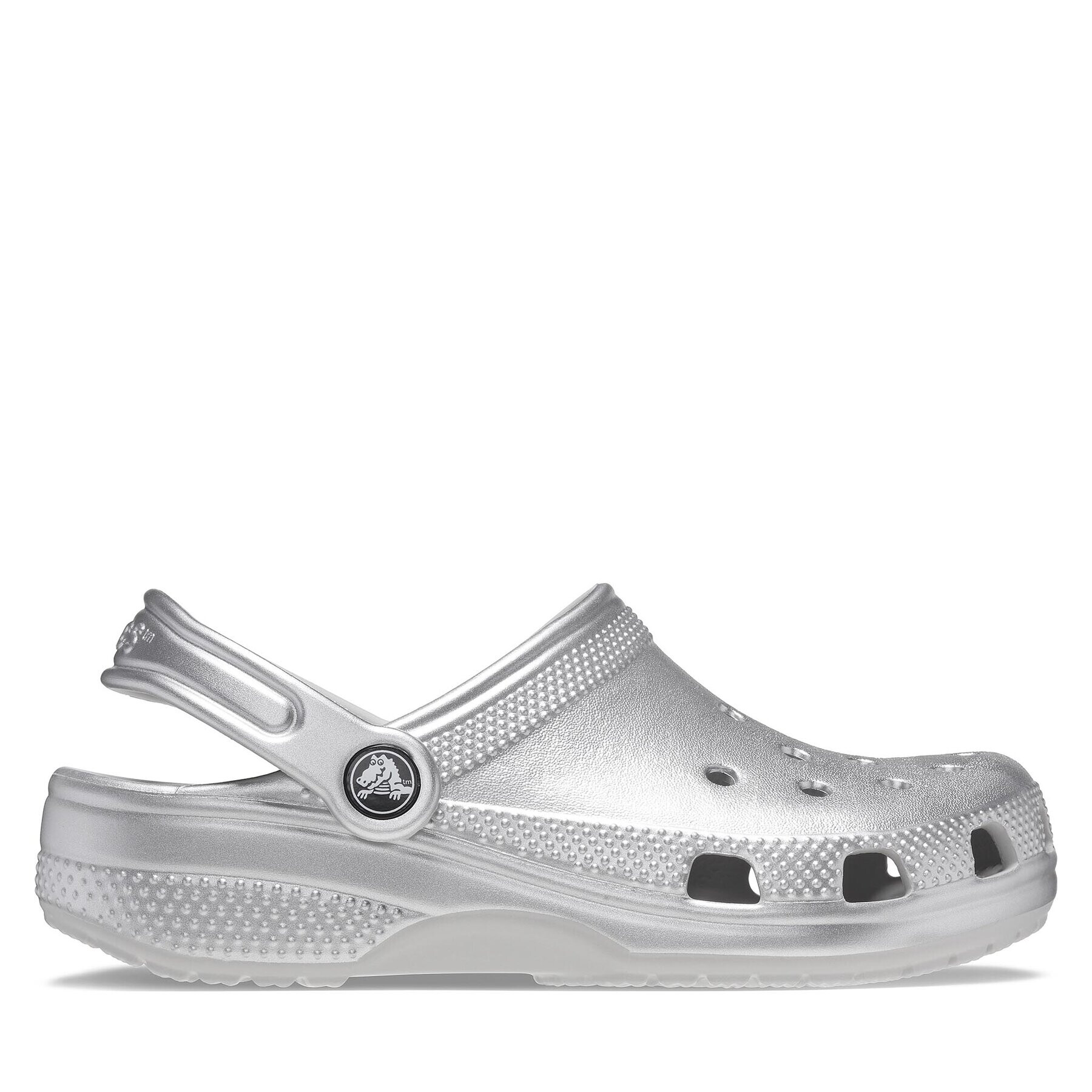 Crocs Natikači Classic Metallic Clog T 209198 Srebrna - Pepit.si