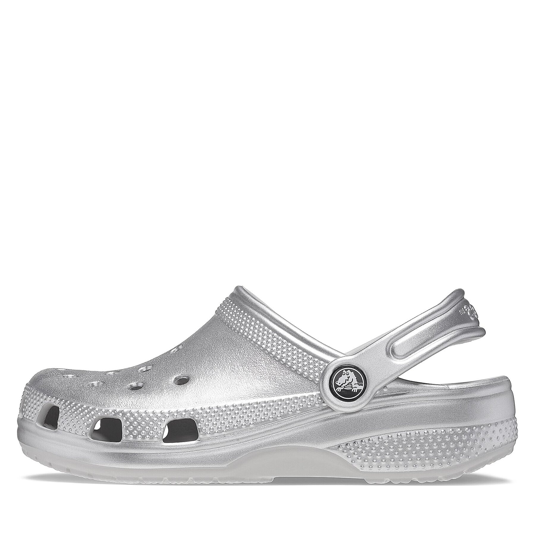 Crocs Natikači Classic Metallic Clog T 209198 Srebrna - Pepit.si