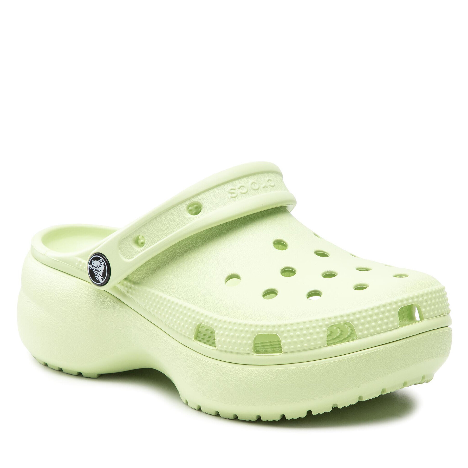 Crocs Natikači Classic Platform Clog 206750 Zelena - Pepit.si