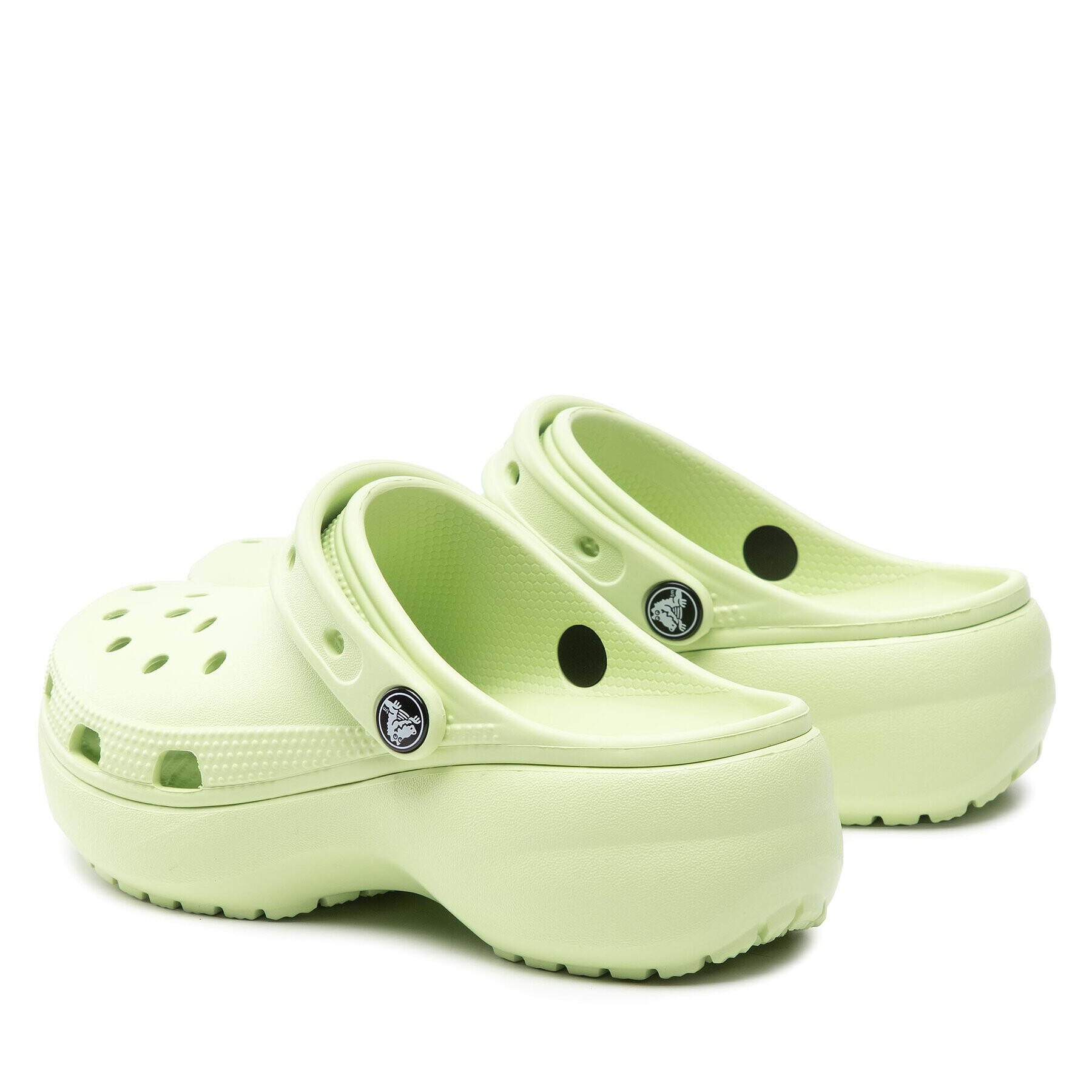 Crocs Natikači Classic Platform Clog 206750 Zelena - Pepit.si