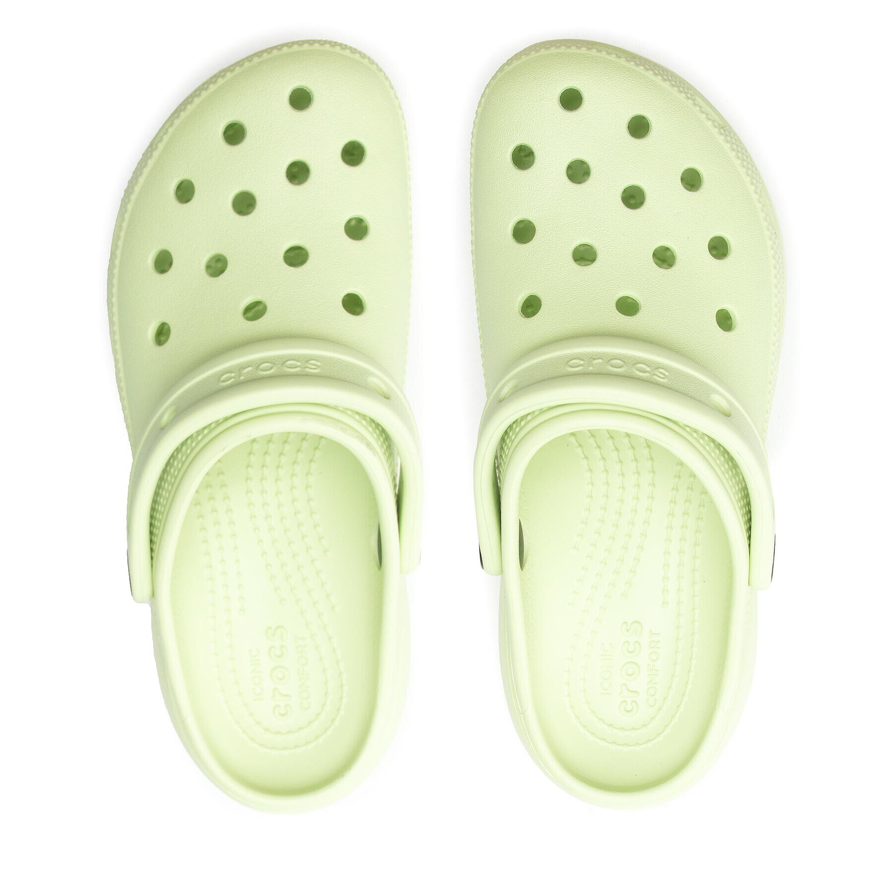 Crocs Natikači Classic Platform Clog 206750 Zelena - Pepit.si