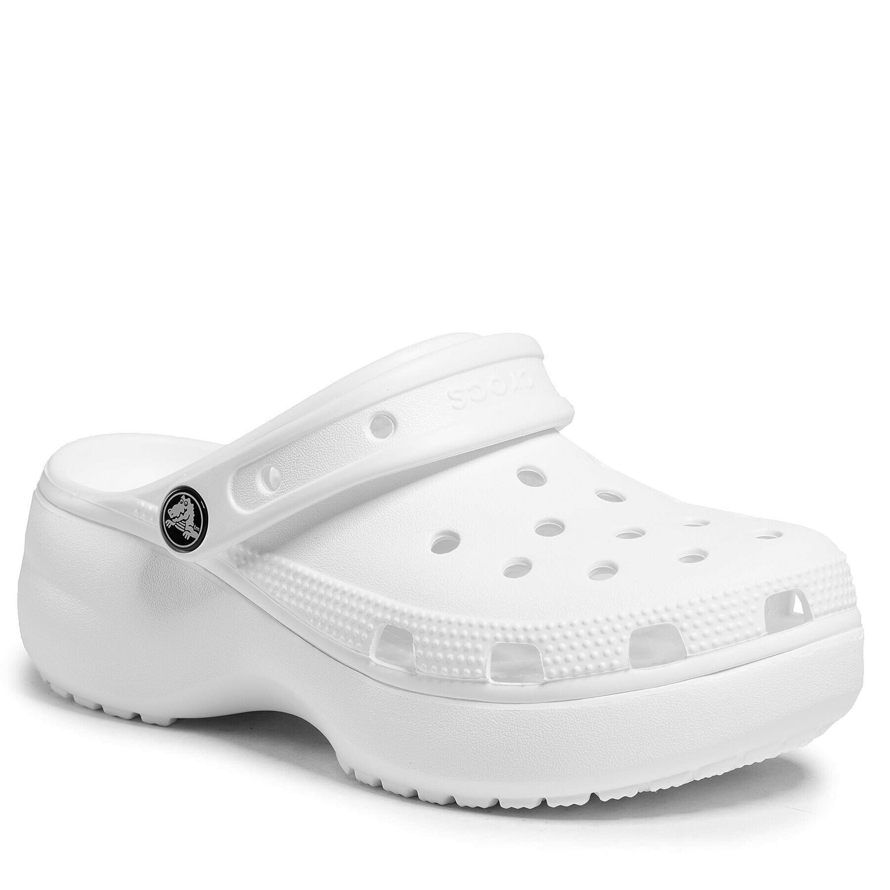 Crocs Natikači Classic Platform Clog W 206750 Bela - Pepit.si