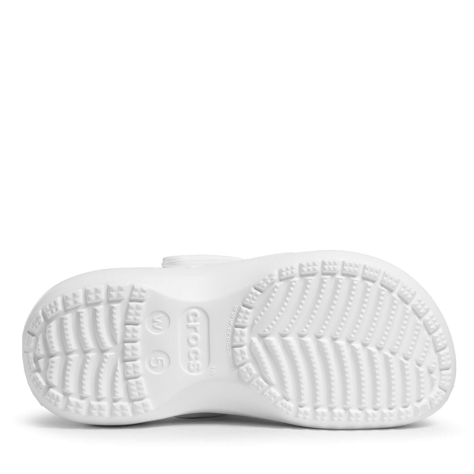 Crocs Natikači Classic Platform Clog W 206750 Bela - Pepit.si