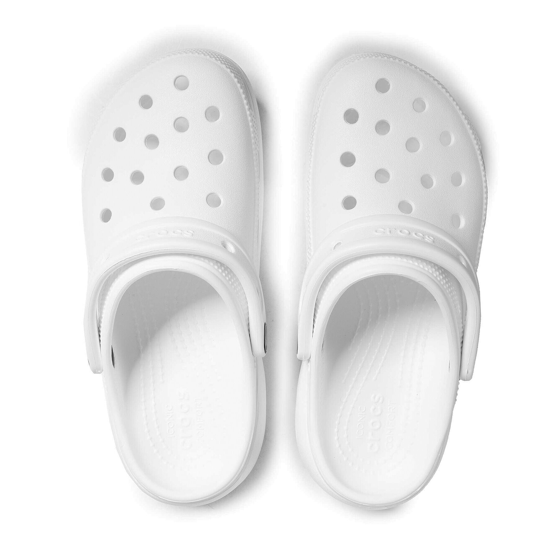 Crocs Natikači Classic Platform Clog W 206750 Bela - Pepit.si