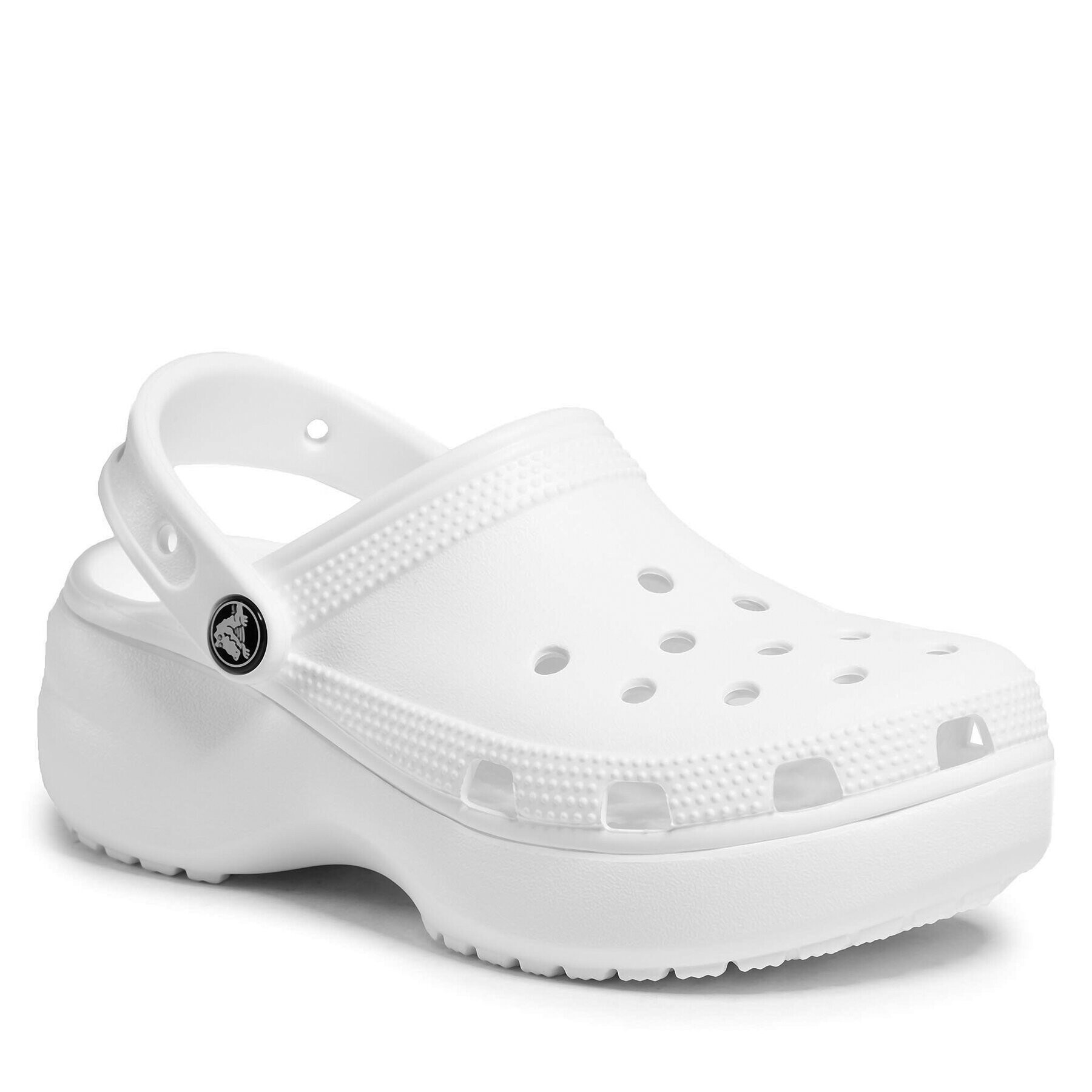 Crocs Natikači Classic Platform Clog W 206750 Bela - Pepit.si