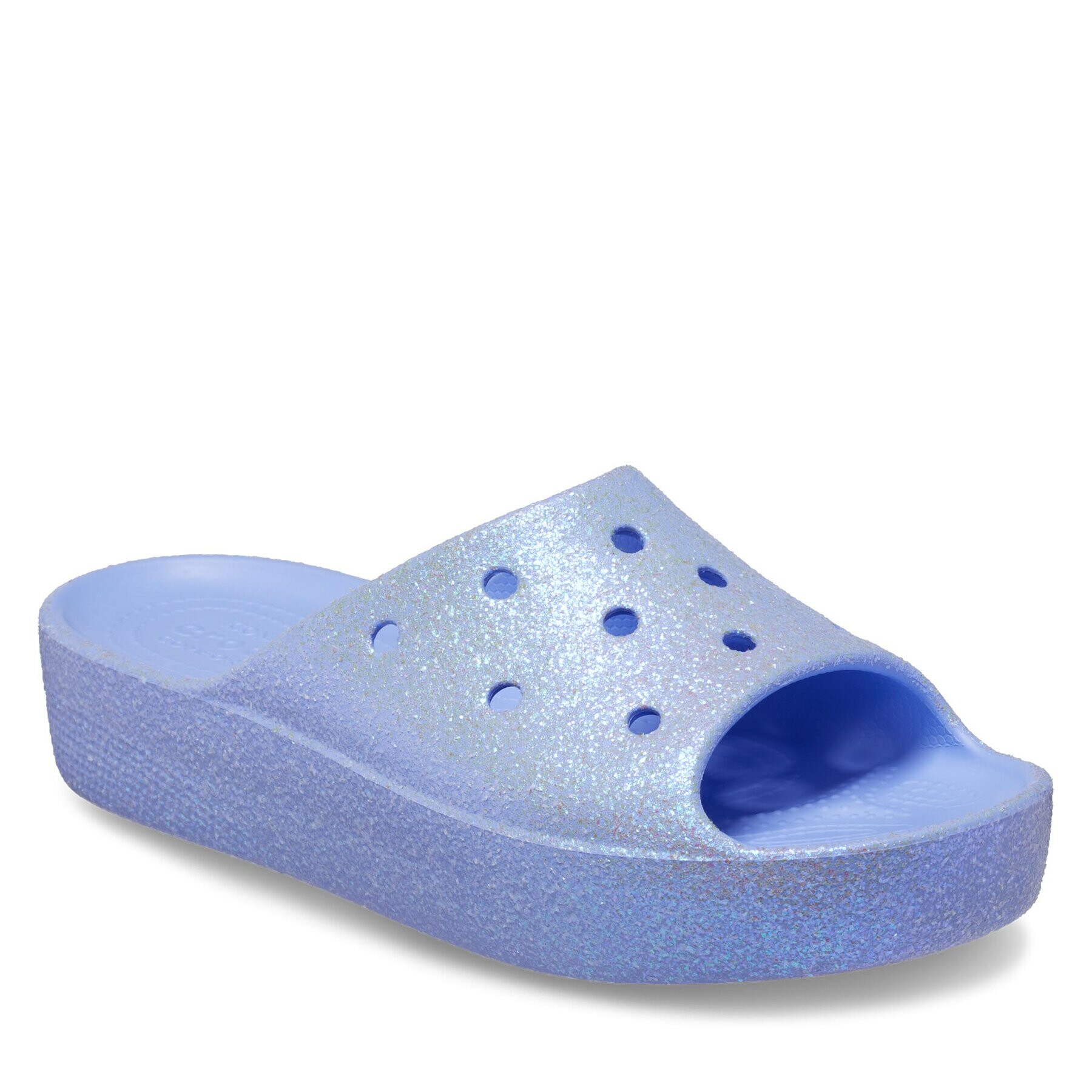 Crocs Natikači Classic Platform Glitter Slide 208233 Modra - Pepit.si